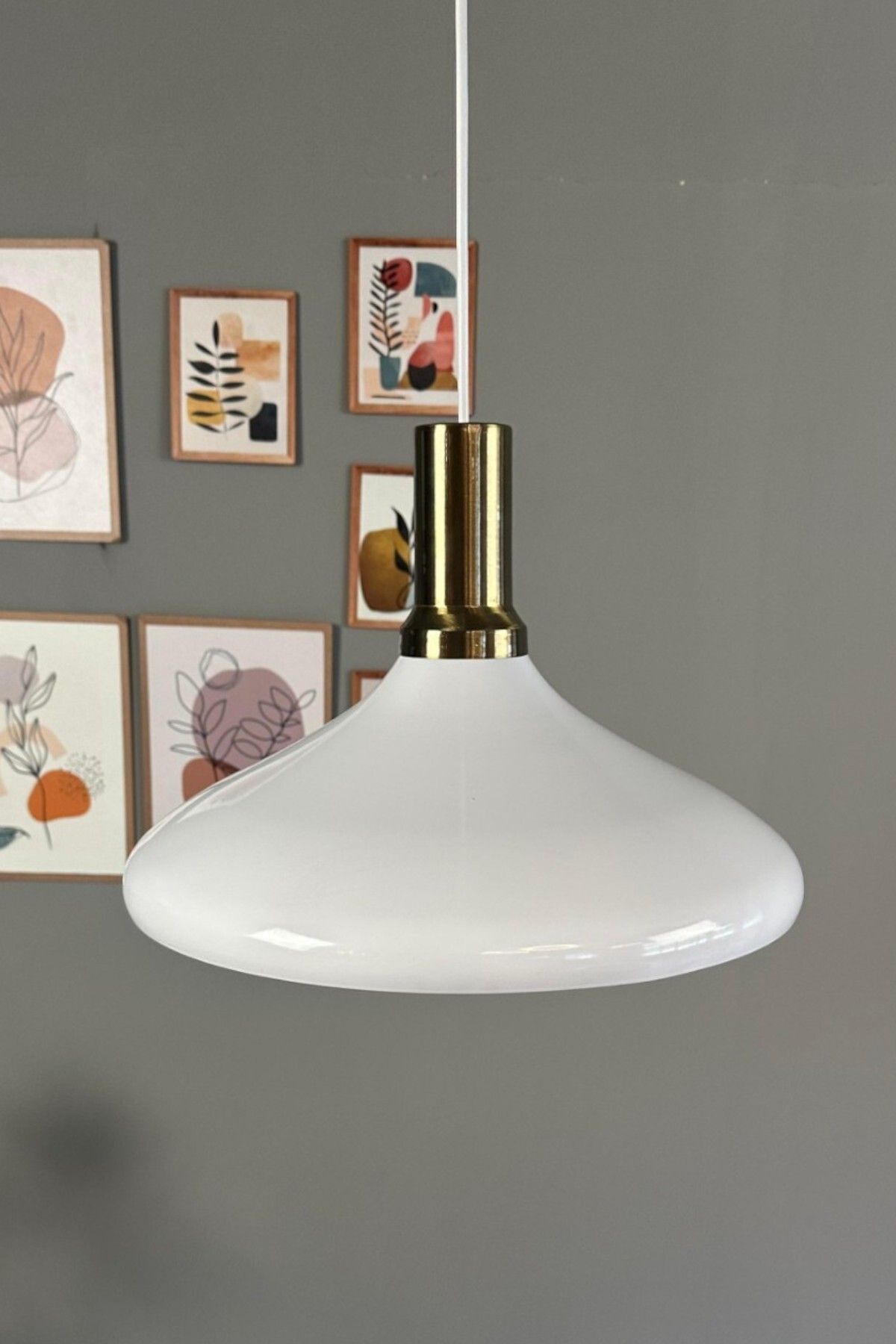 Bamyum Champion Beyaz Gold Fener Başlık Tekli Avize Sarkıt Salon Mutfak Butik Lamba Aydınlatma Avizeler