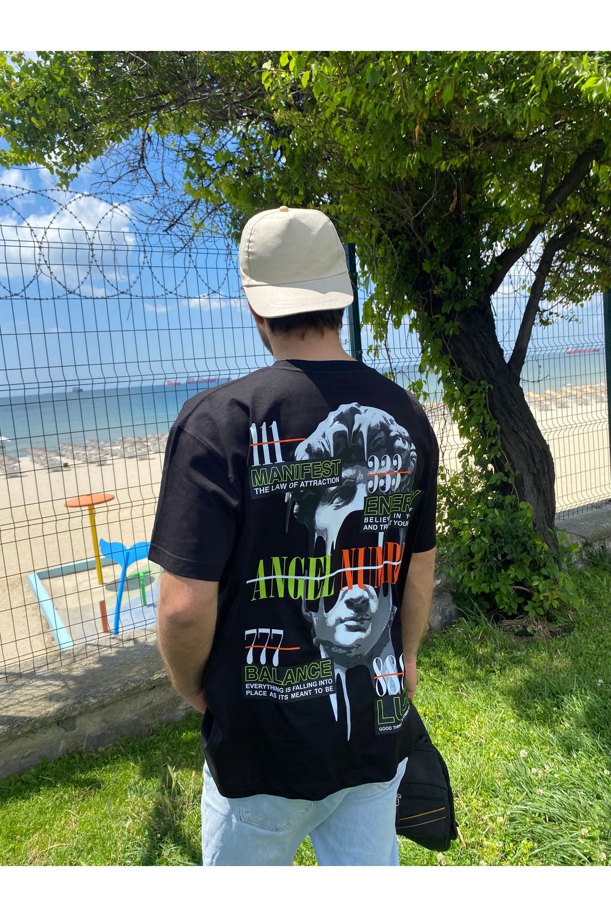 525 Oversize Tişört - Baskılı Tişört - Unisex Tişört - Pamuklu Tişört