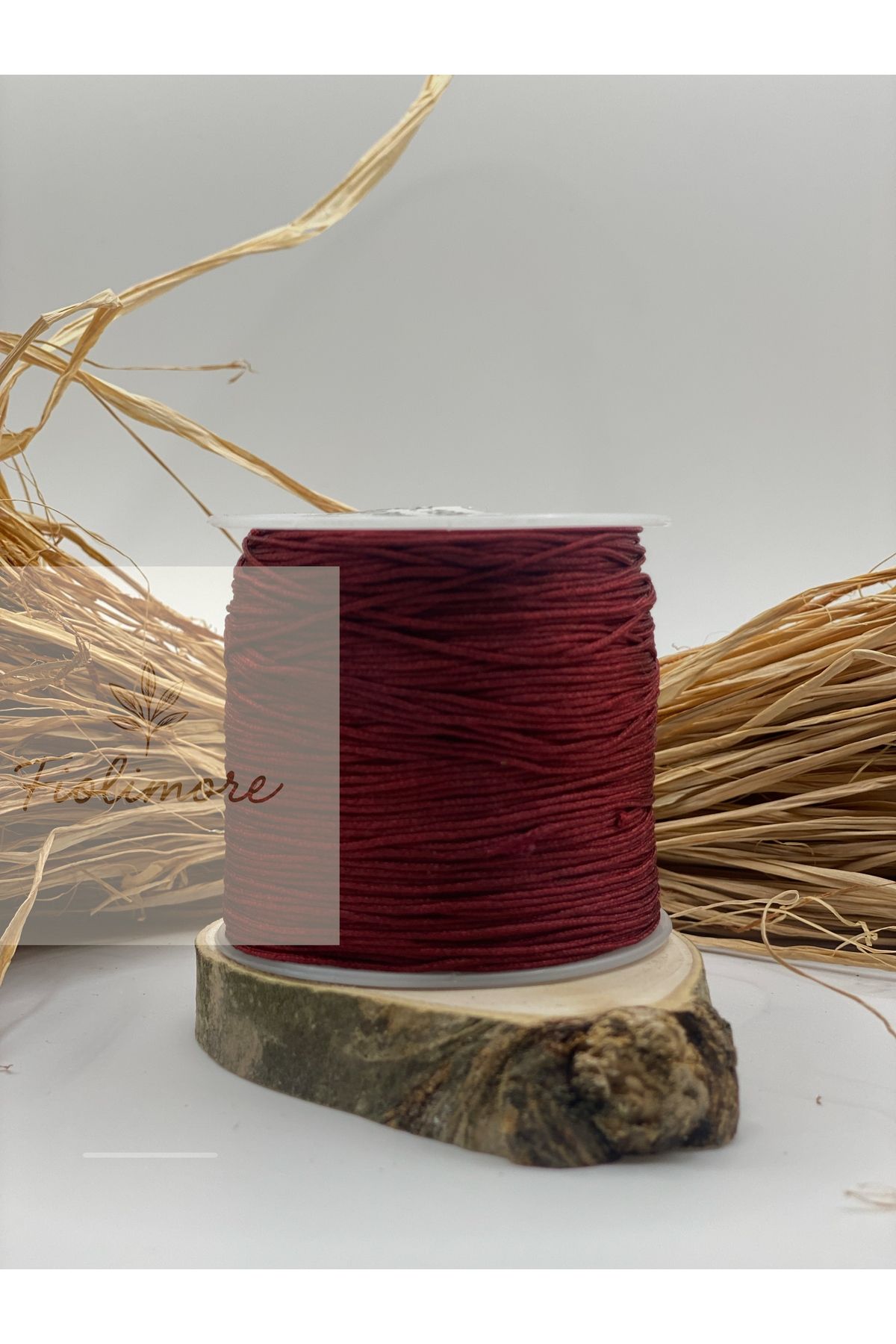Fiolimore Paraşüt İpi Bordo Renk 1.Kalite 10 Metre Takı Bileklik Anahtarlık Kolye İpi