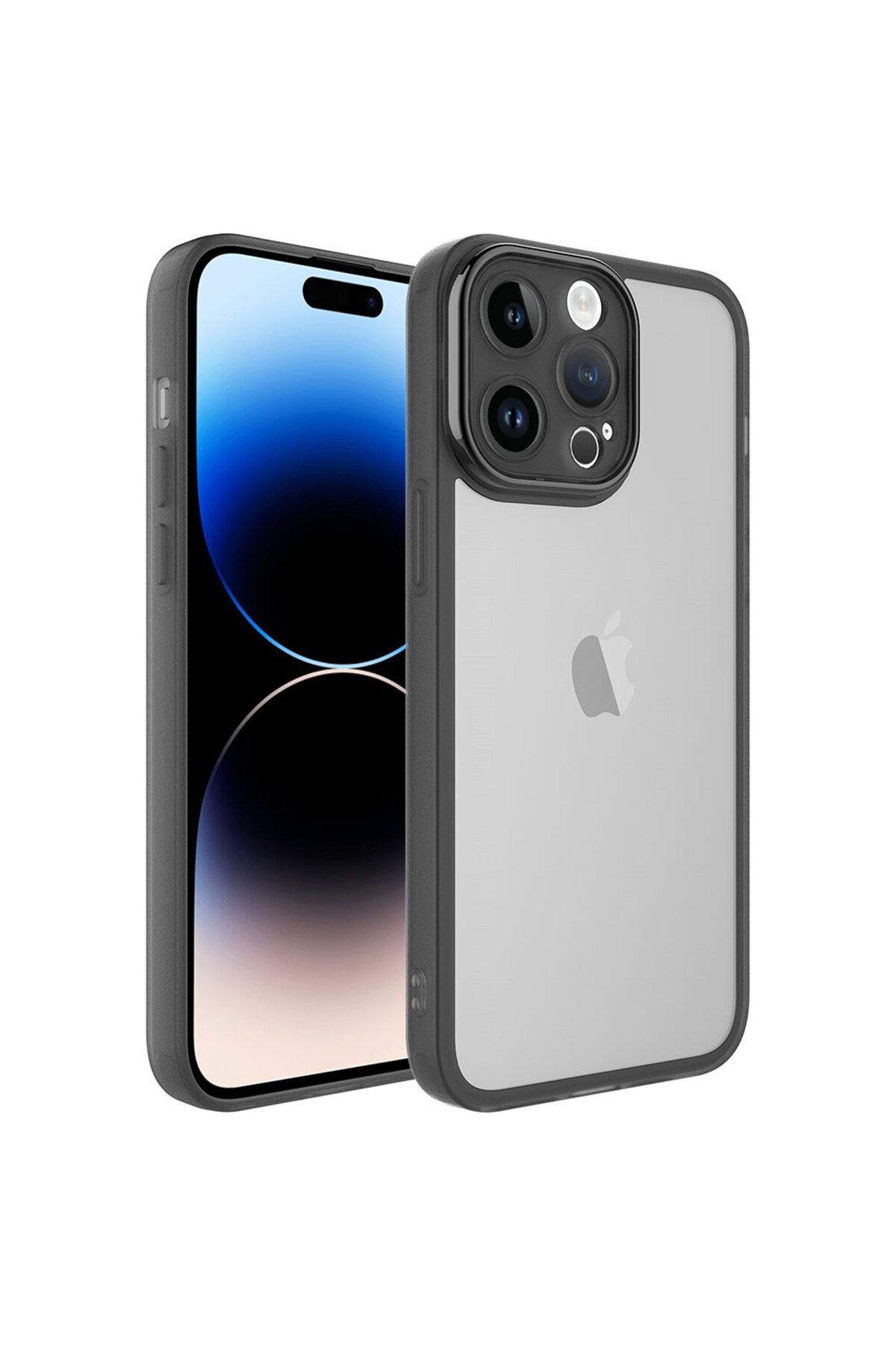 halkhouse İphone 14 Pro Max Kılıf Kamera Korumalı Transparan Esnek Renkli Silikon Post Kapak