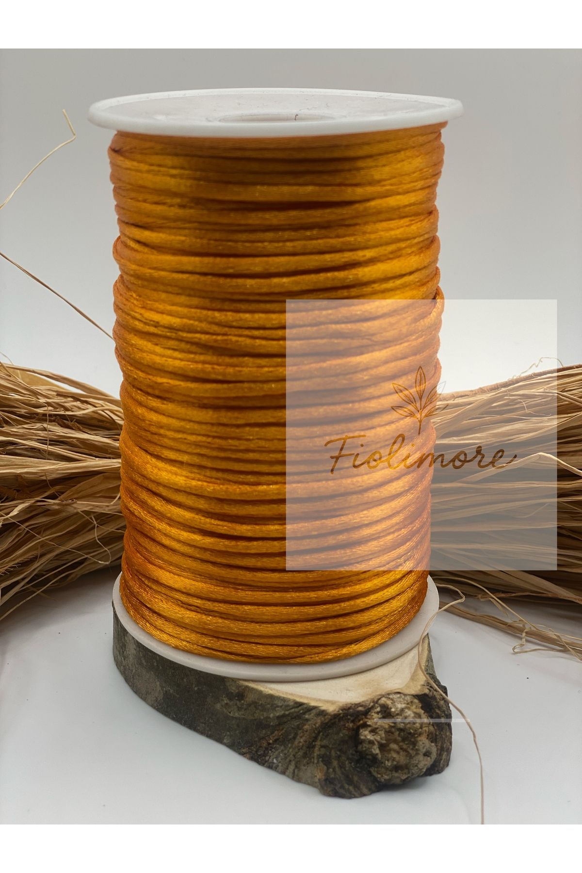 Fiolimore Floş İp Turuncu Renk (Sıçan Kuyruğu) 2 mm 10 Metre Takı Bileklik İpi