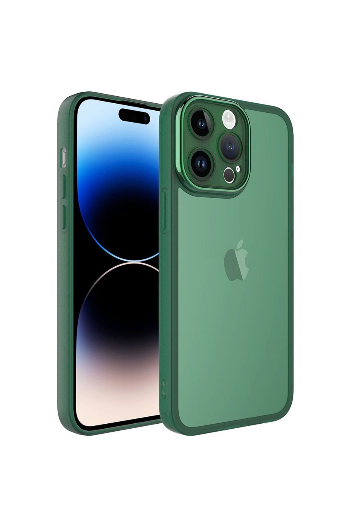 halkhouse İphone 14 Pro Max Kılıf Kamera Korumalı Transparan Esnek Renkli Silikon Post Kapak