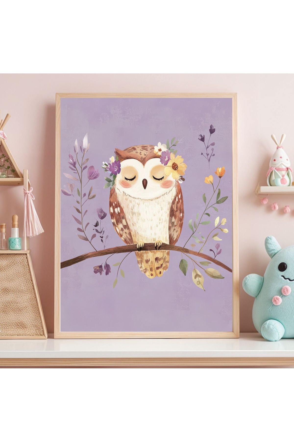 woodhomeworks tek parça çocuk odası dekor tablo