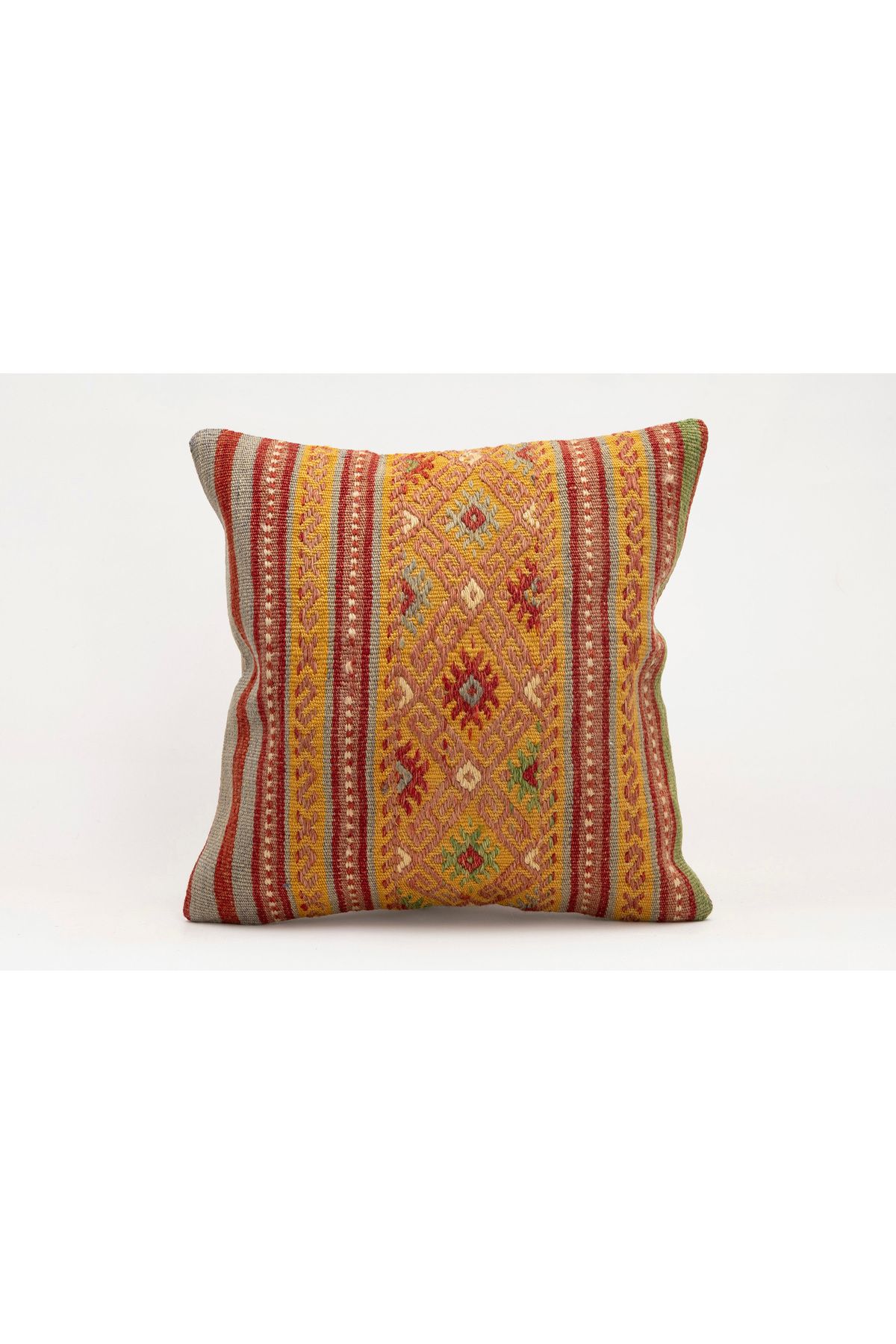 Kilim Whole Sale El Yapımı Kilim'den Yapılmış Vintage Kırlent Kılıfı, Yün, 40x40 Cm