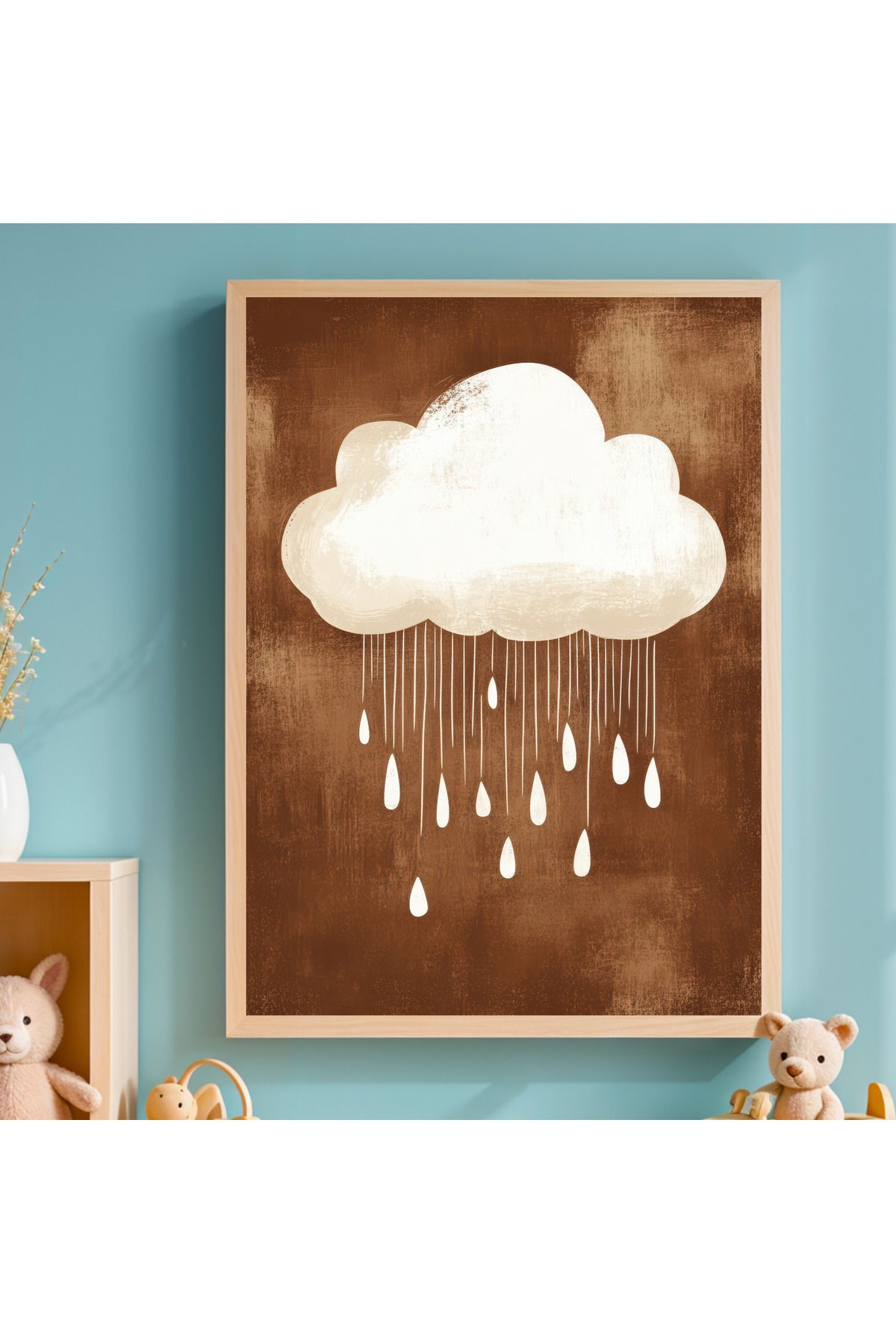 woodhomeworks tek parça çocuk odası dekor tablo