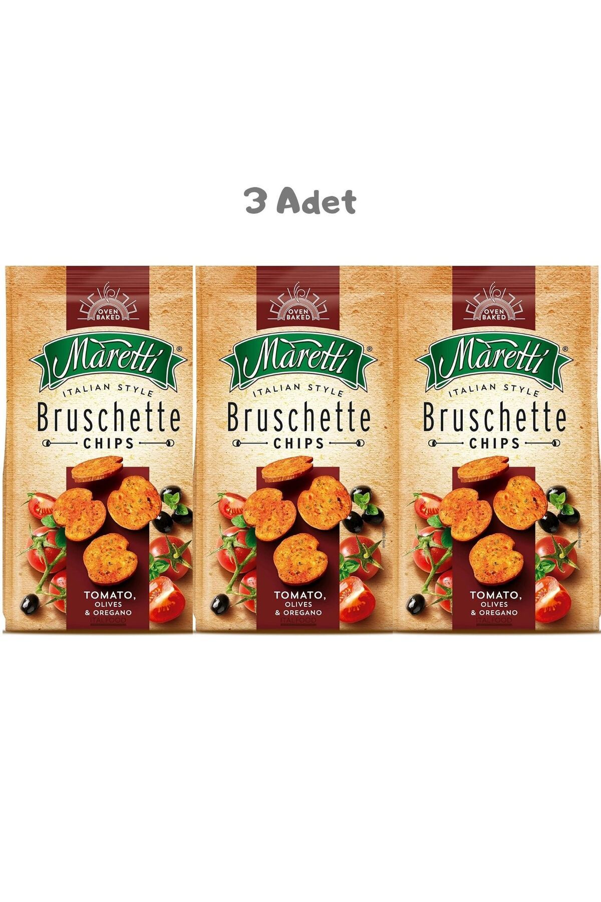 Maretti Bruschette Chips Tomato Kızarmış Ekmek 70g 3 Adet