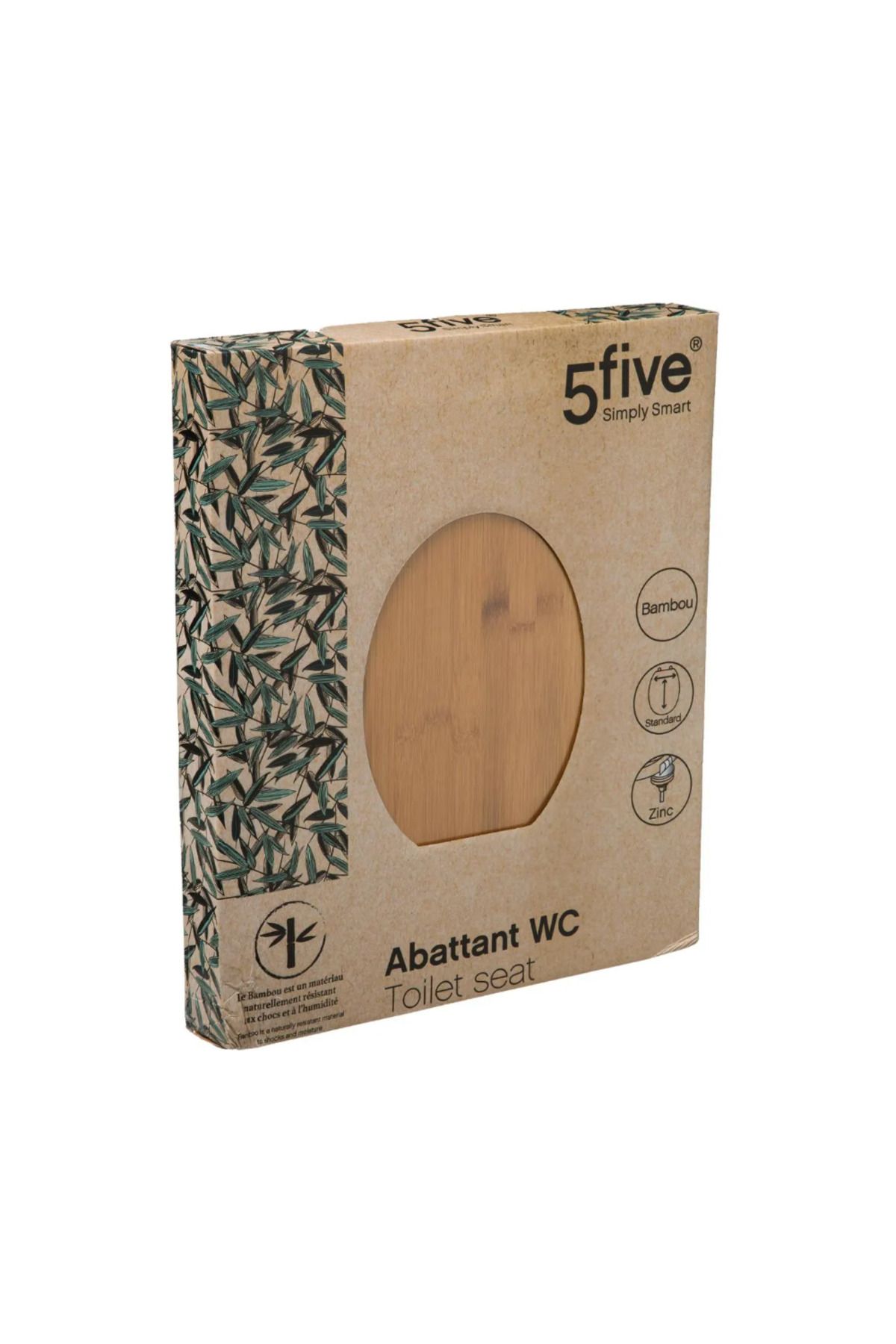 5 five simply smart-Capac WC 5 Five Simply Smart Abatan, bambus, 37 x 45,5 x 5,8 cm 4