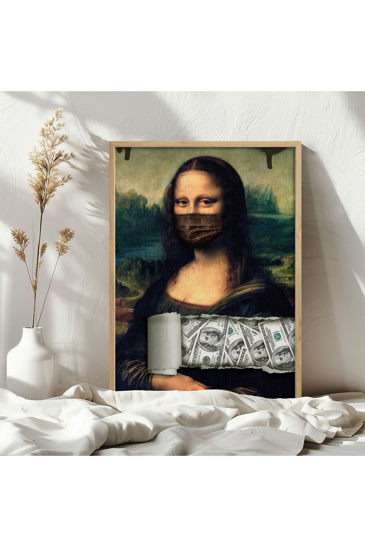 HOMEPACK Tekli Ahşap Çerçeveli Tablo Tek Parça Poster Tablo TK/EXCLUSIVE002