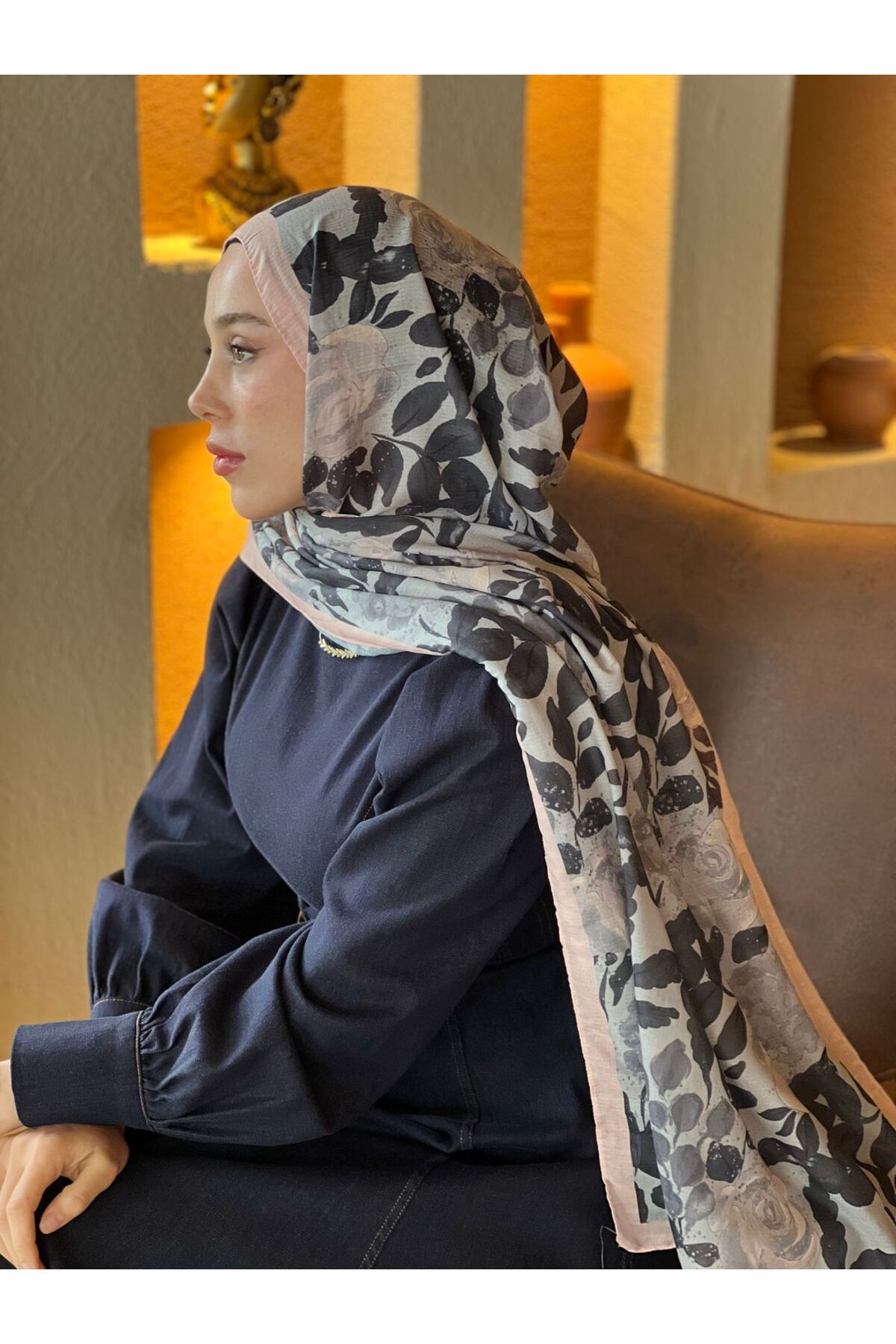 Modakaşmir Verd Desen Lina Şal