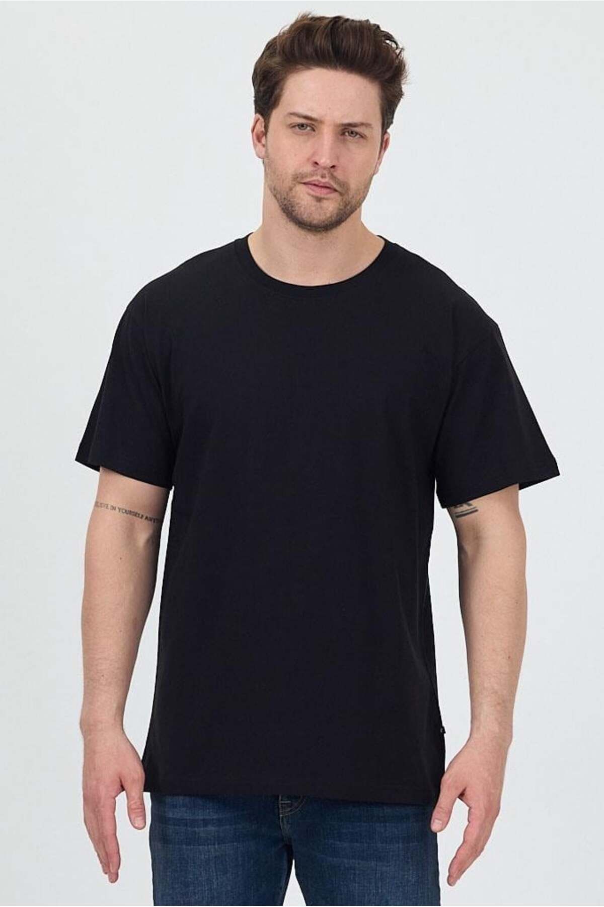 yakamor Unisex Oversize Sıfır Yaka Tshirt