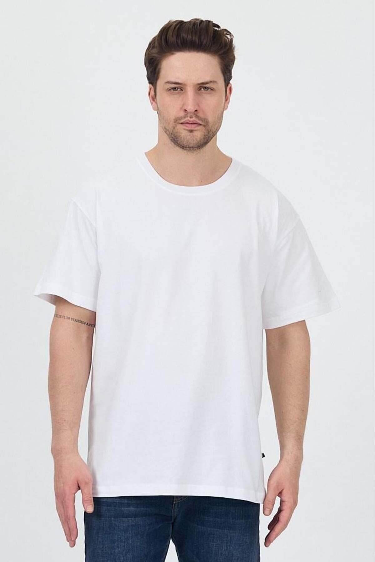 yakamor Unisex Oversize Sıfır Yaka Tshirt