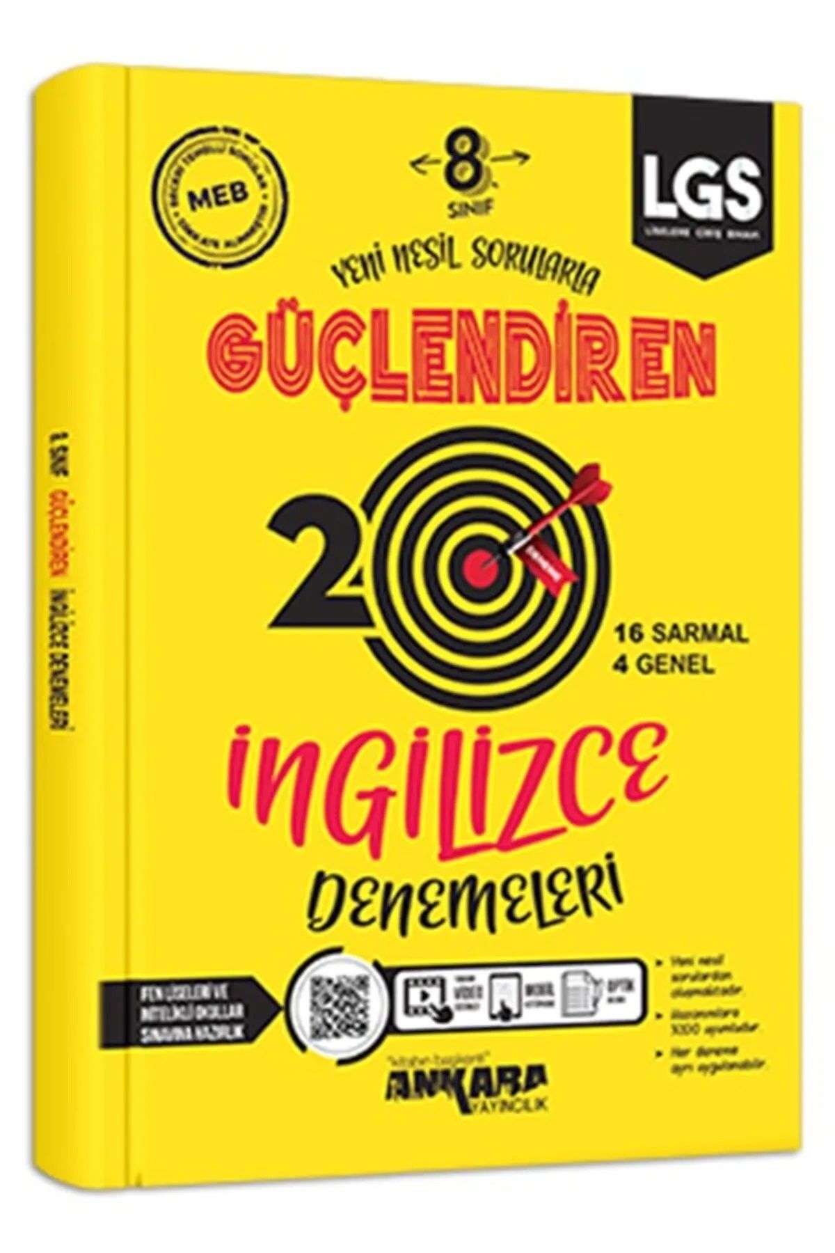 Ankara Yayıncılık 8. sınıf güçlendiren ingilizce 20 deneme
