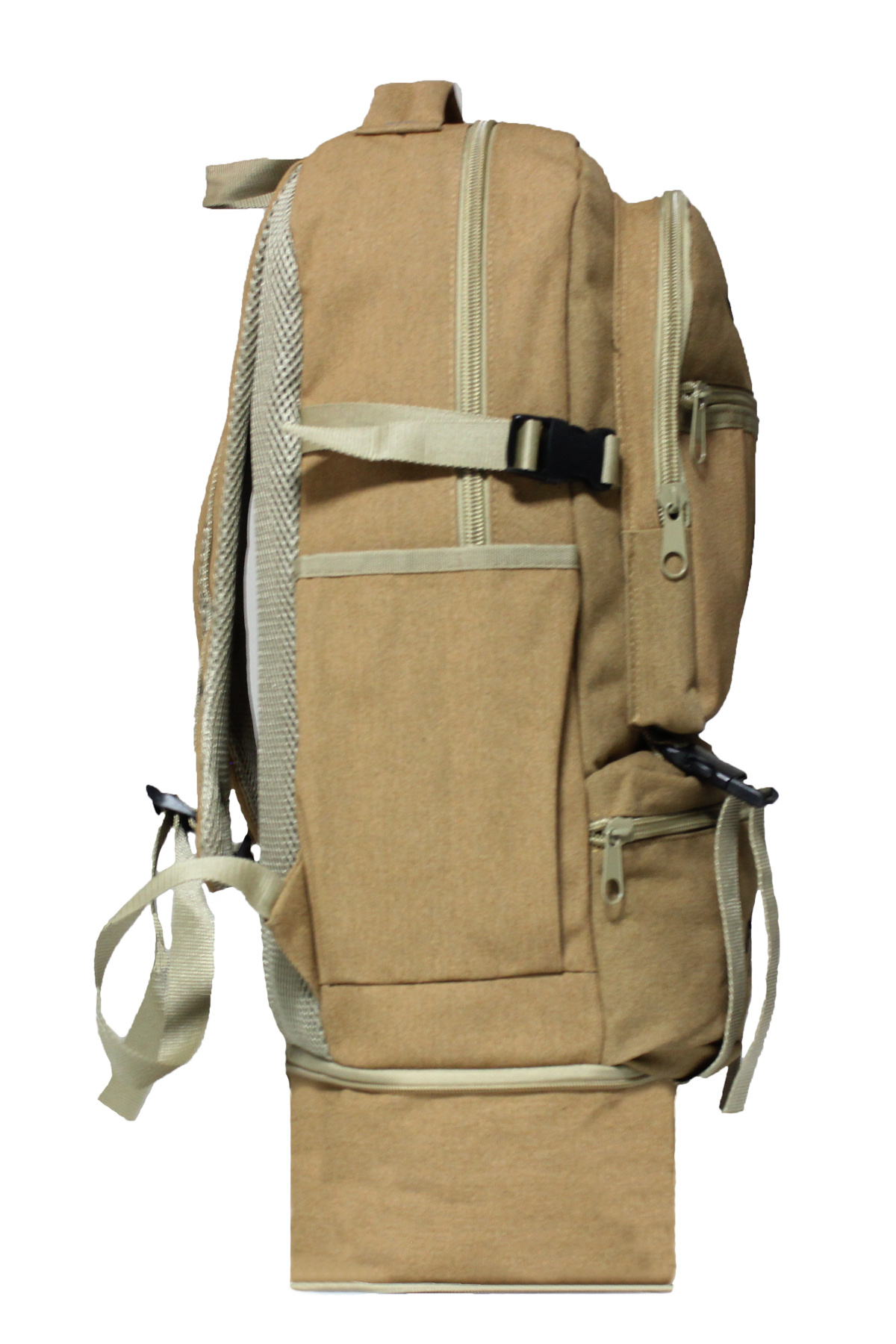 Strong Bag Unisex Körüklü Kanvas Kumaş Laptop Bölmeli Outdoor Sırt Çantası Dağcı Sırt Çantası Escp02 görsel 3