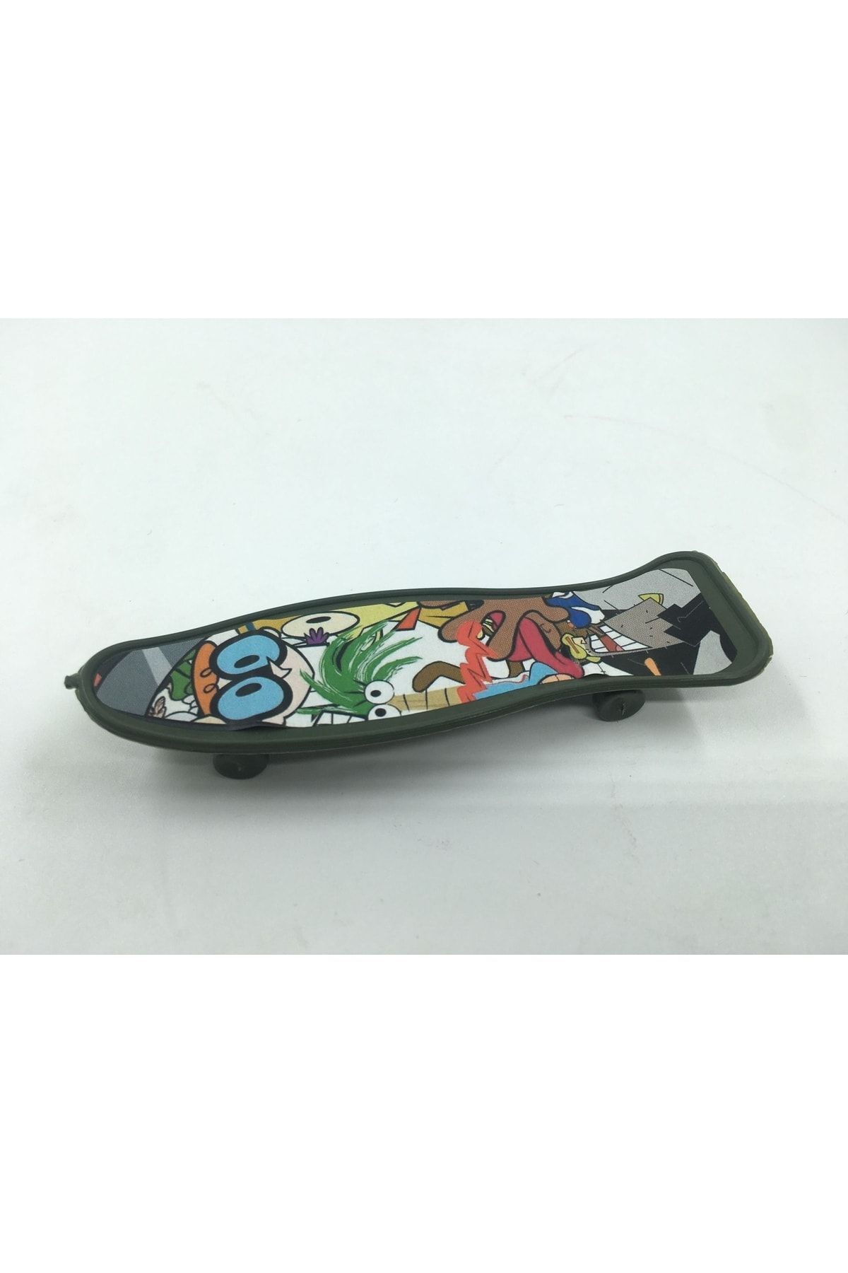 SerenityHaven Skateboard Parmak Kaykay 4lü Baskılı Set Siyah Plastik Tek Ebat