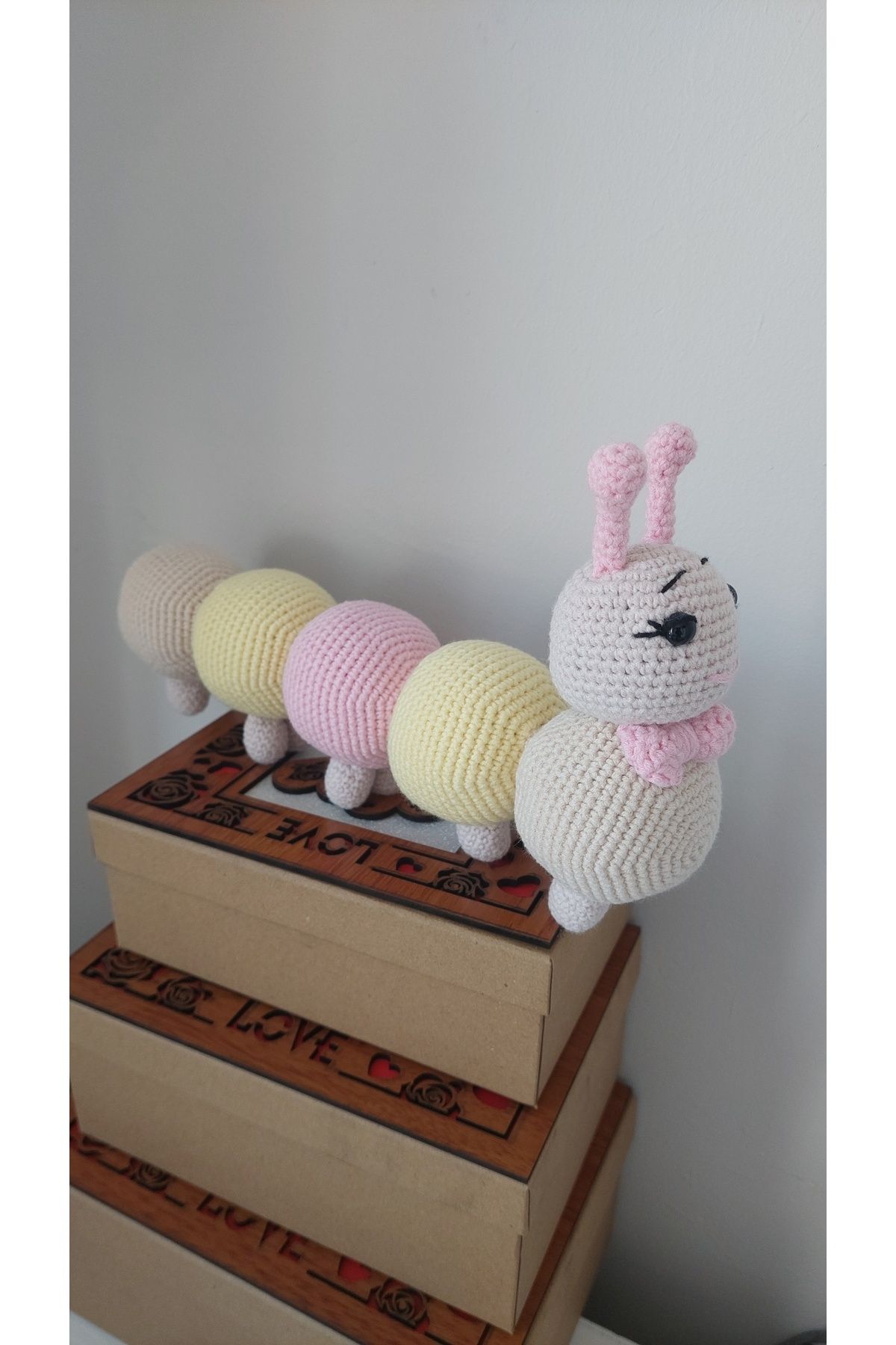 odabaş shop Amigurumi tırtıl oyuncak