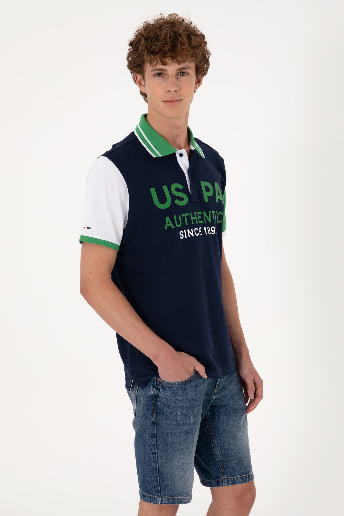 U.S. Polo Assn. Erkek Regular Fit Polo Yaka Lacivert Tişört 50299803-VR033