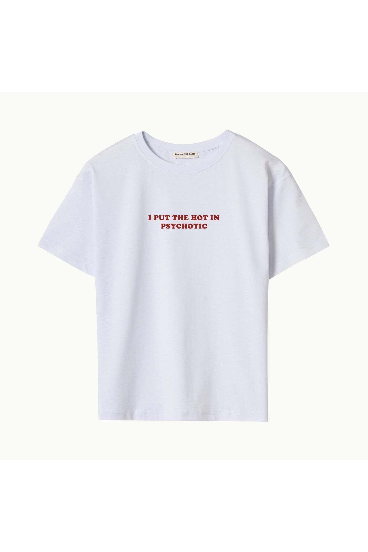 SUNDAY THE LABEL I PUT THE HOT IN PSYCHOTIC - OVERSIZE TSHIRT