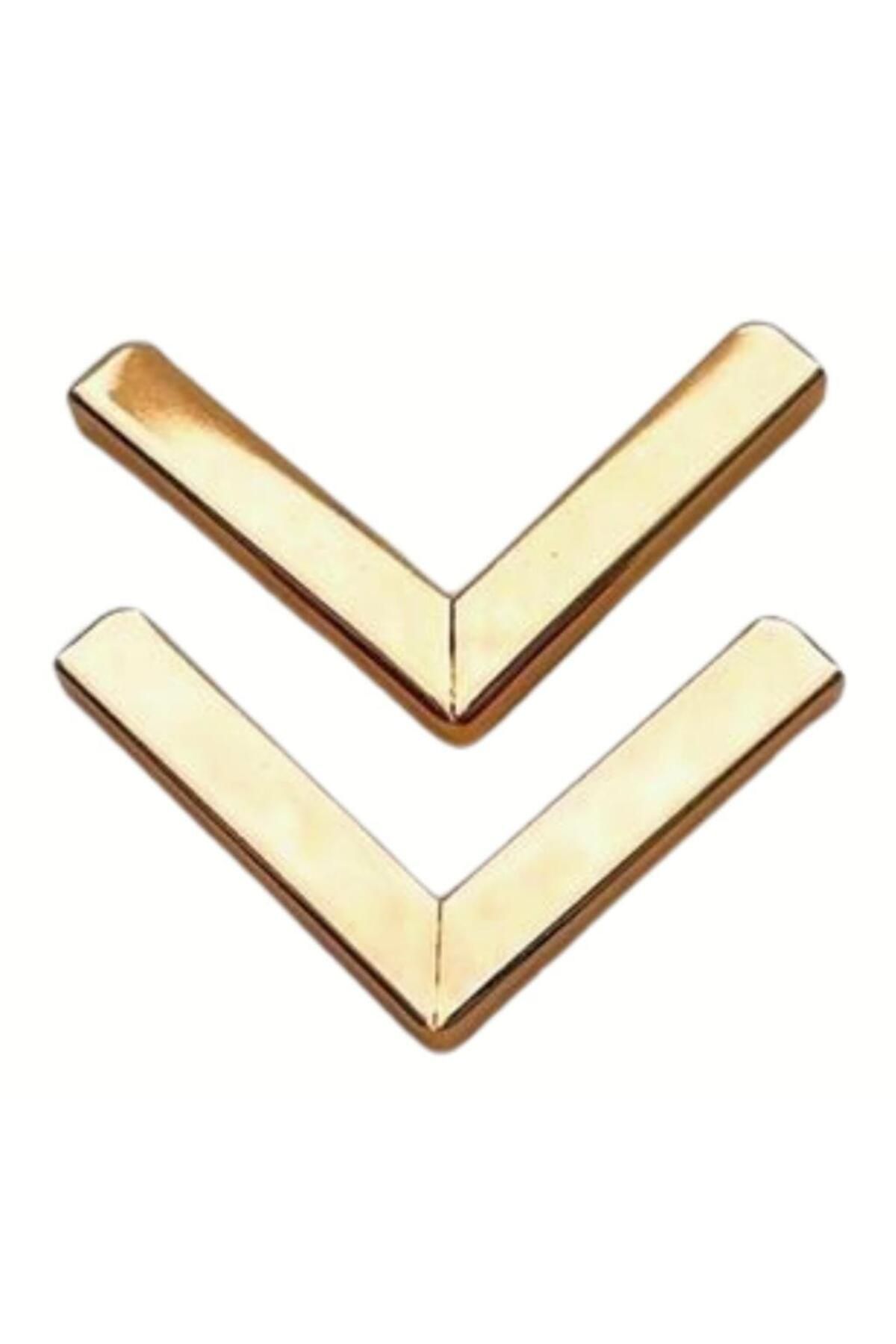 angel çanta aksesuar Angel Çanta Aksesuar 2 Li Light Gold Renk Köşe Aparatı V Model
