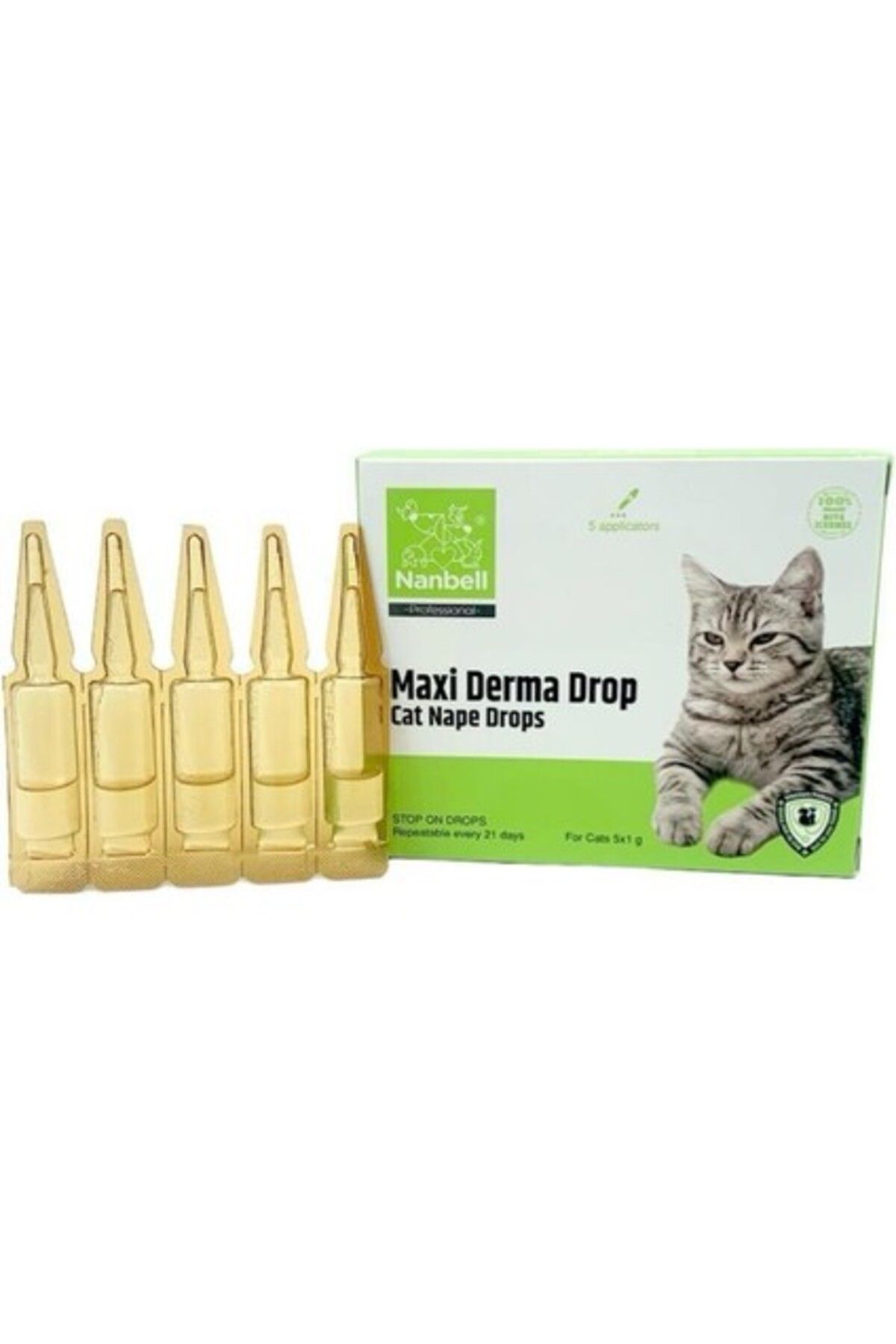 Orqinel Nanbell Kediler Için 5li Damla Paketi 5X1GR