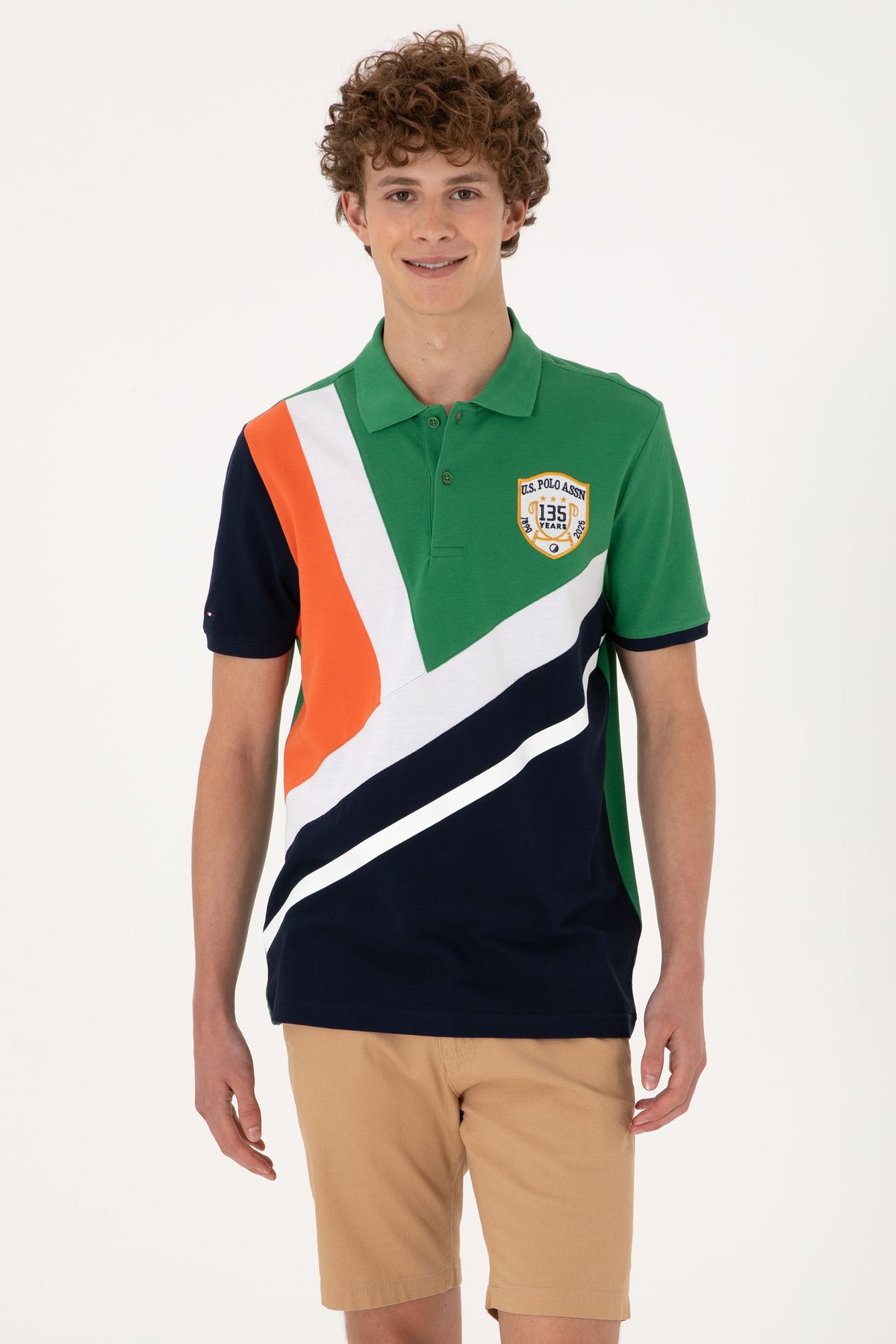 U.S. Polo Assn. Erkek Regular Fit Polo Yaka Yeşil Tişört 50300164-VR054