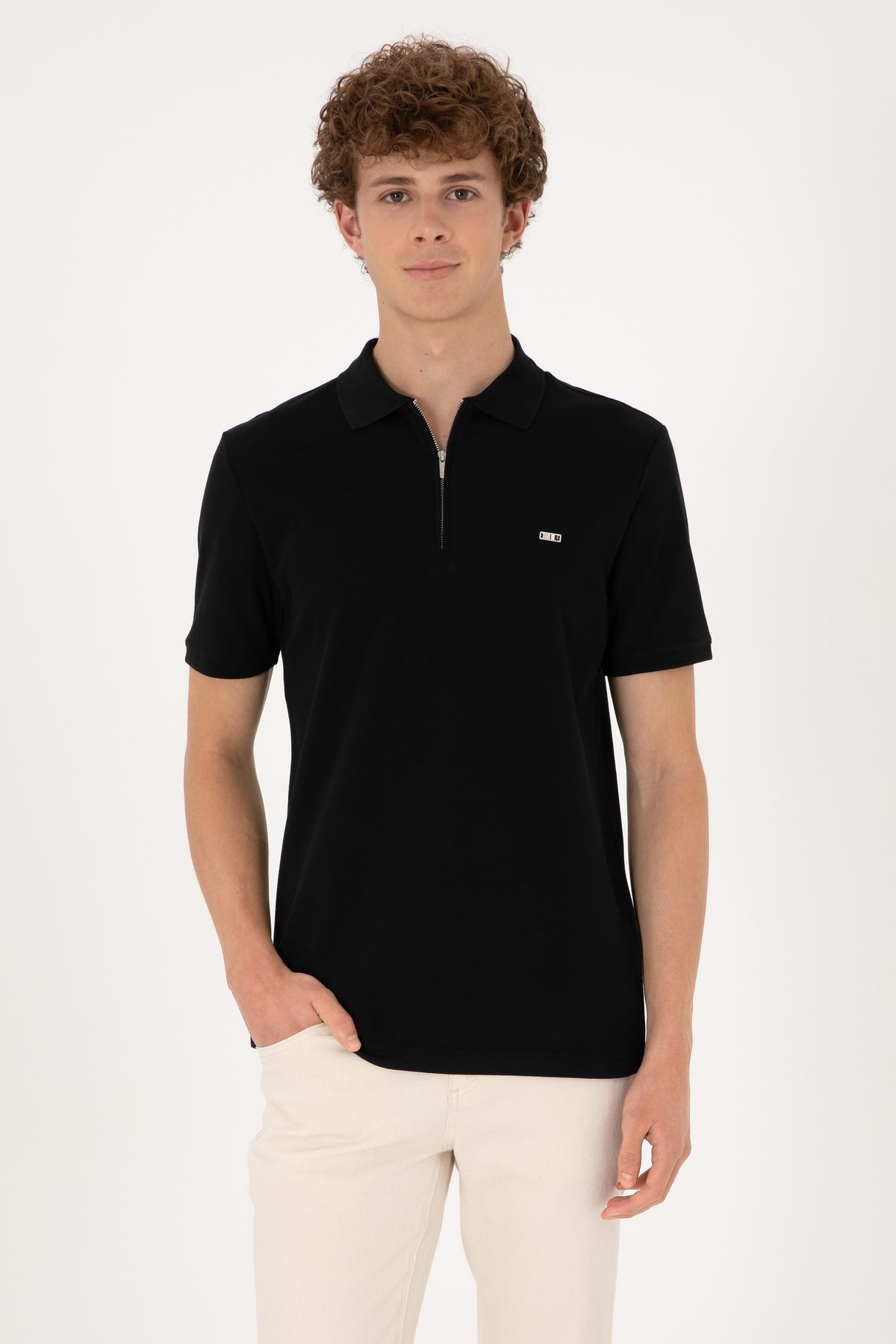 U.S. Polo Assn. Erkek Siyah Tişört 50306836-VR046