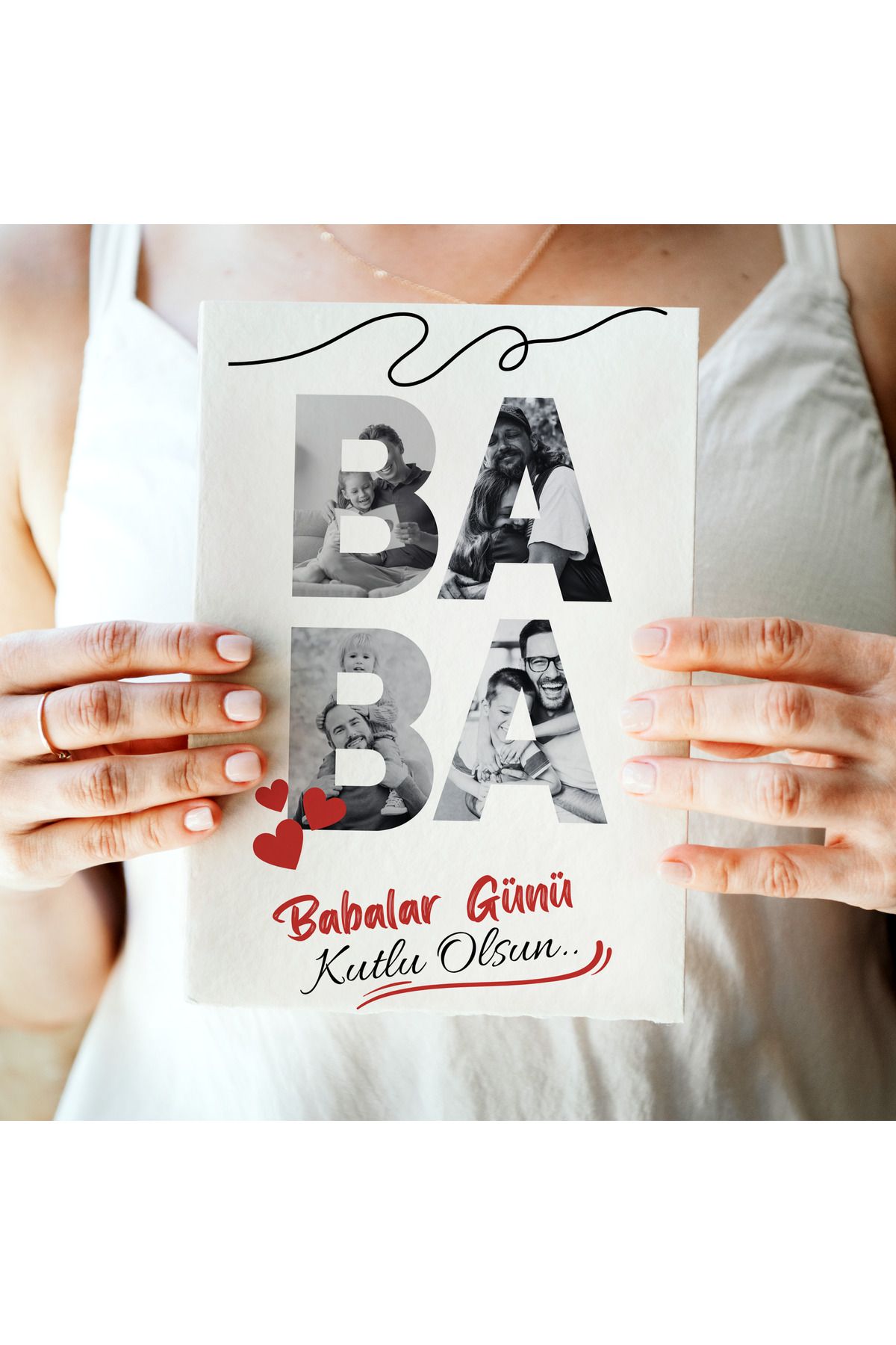 ÇELİKLER HEDİYE Kişiye Özel MDF Tablo Poster Babalar Gününe Özel Çerçevesiz Sök Tak