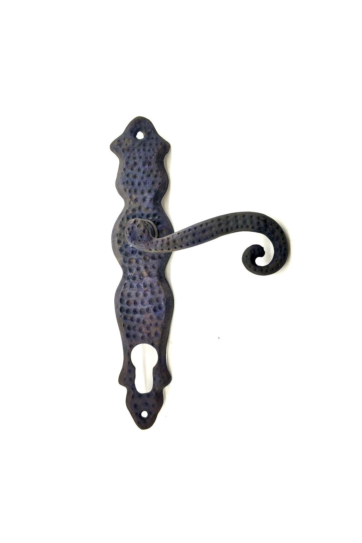 feifei Antika Tarz Dekoratif Pirinç Kıvrık Banyo Kapı Kolu - 210X43 Mm, Oksit