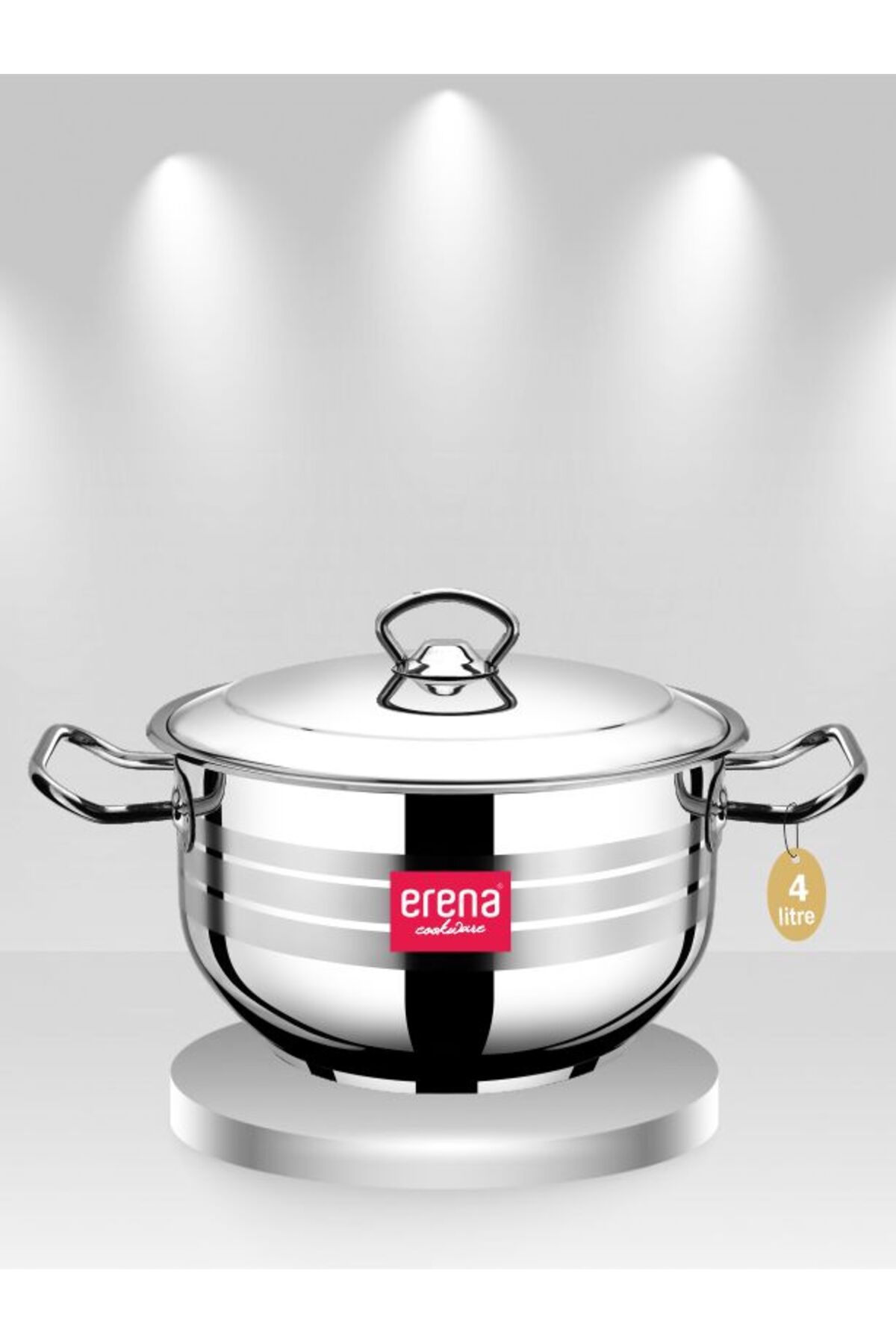 ERENA 22 Cm Derin Tencere (FLANSH KULP)