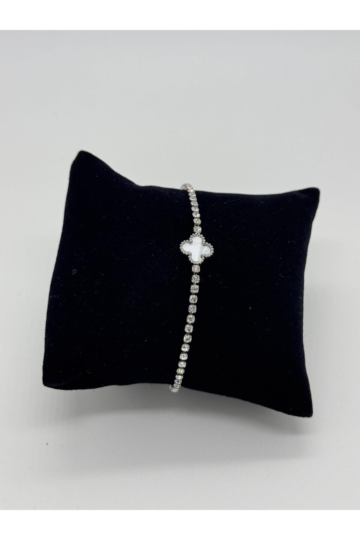 MODA KADIN TAŞLI ZARİF ÇELİK BİLEKLİK