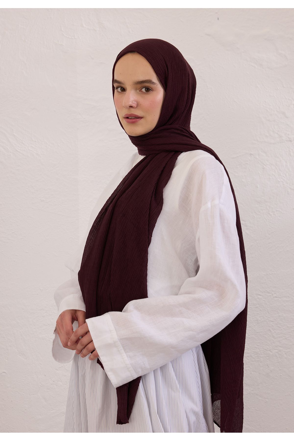 Fresh MODAL KRİNKIL ŞAL BORDO