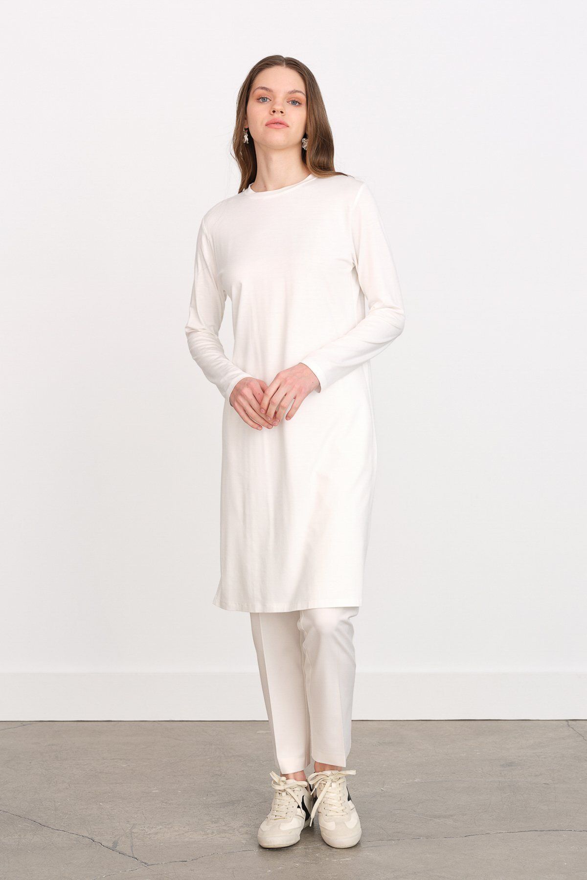 Basic Penye Tunik Ekru - 2