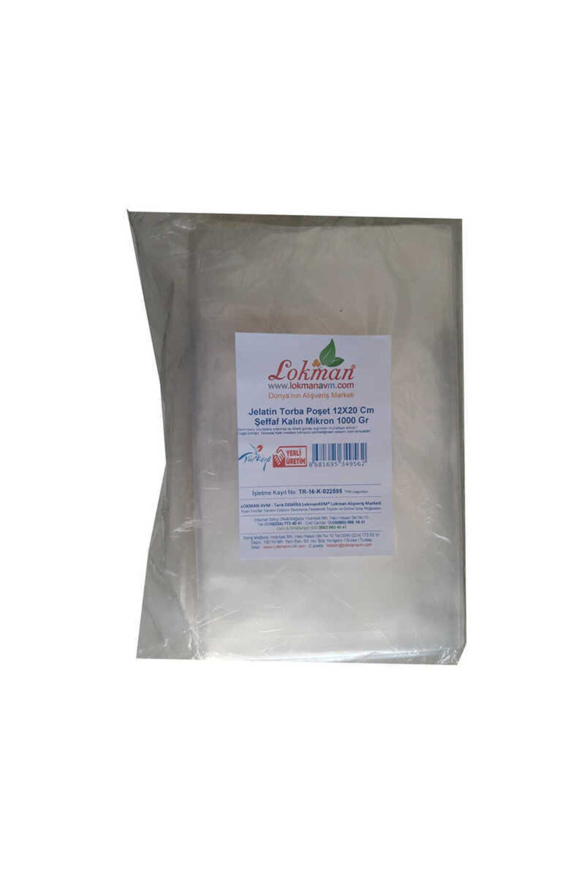 Modafiks Jelatin Torba Poşet 12X20 Cm Şeffaf Kalın Mikron 1000 Gr 1 Paket