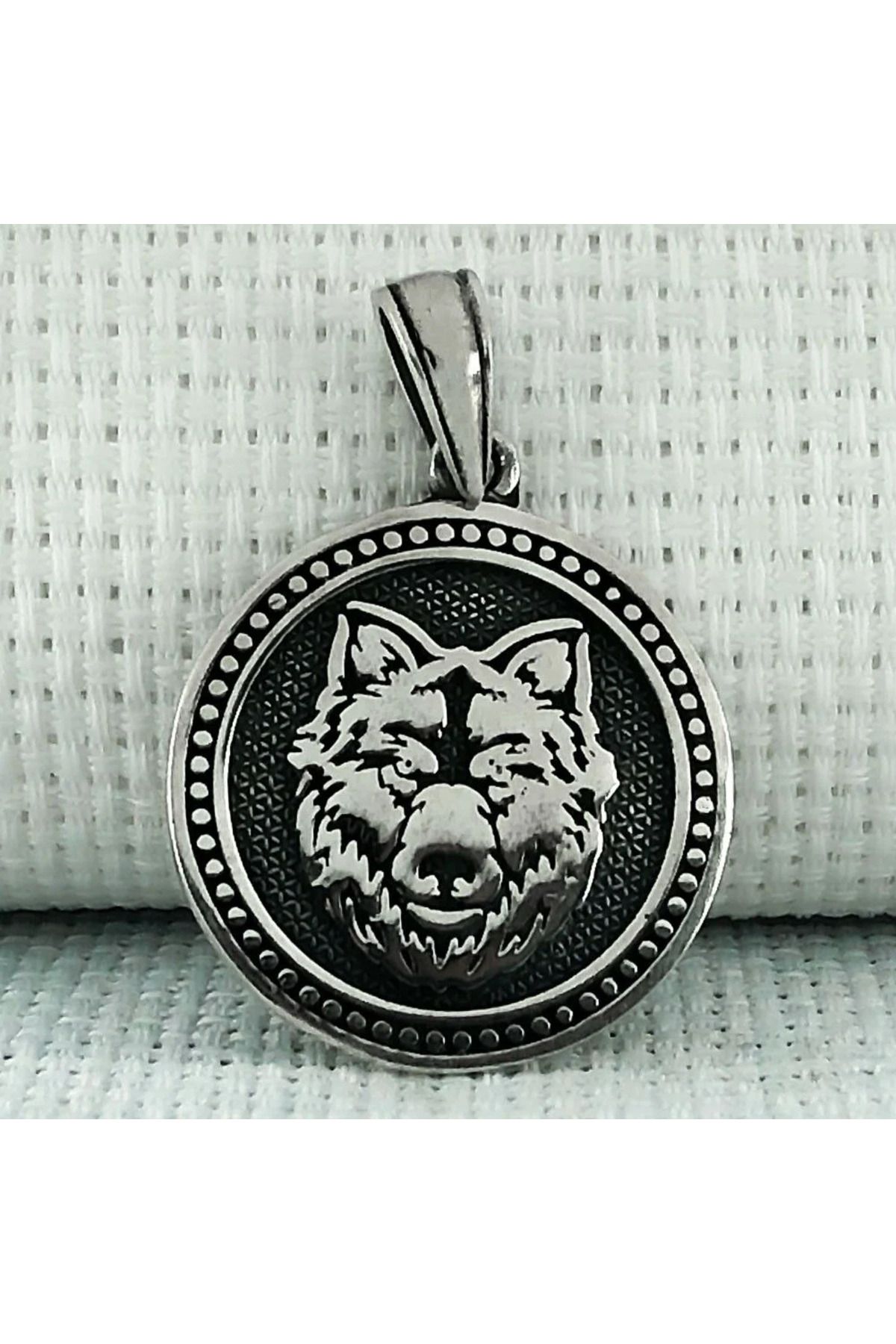shop Kurt Motifli 925 Ayar Gümüş Erkek Kolye