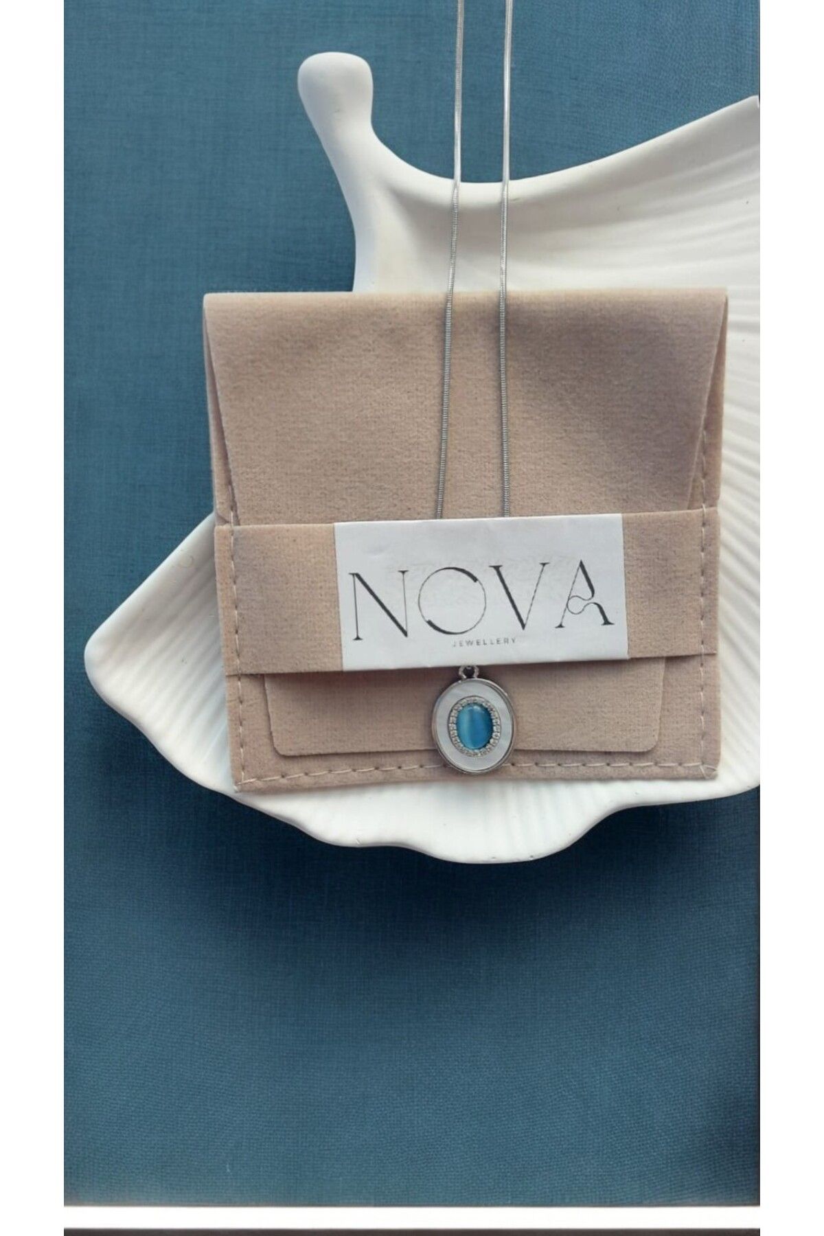 NOVA JEWELLERY Zirkon Taşlı Paslanmaz Çelik Kolye |STELL NECKLACE