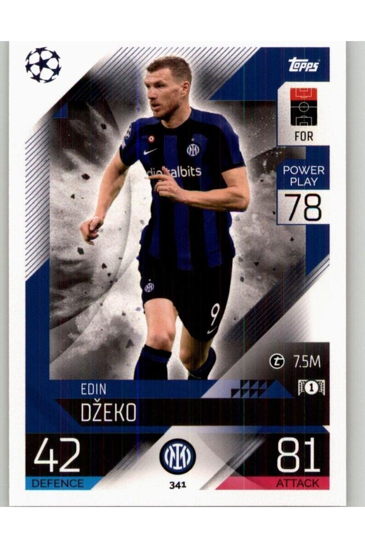 Topps Match Attax Edin Dzeko Futbolcu Kartı