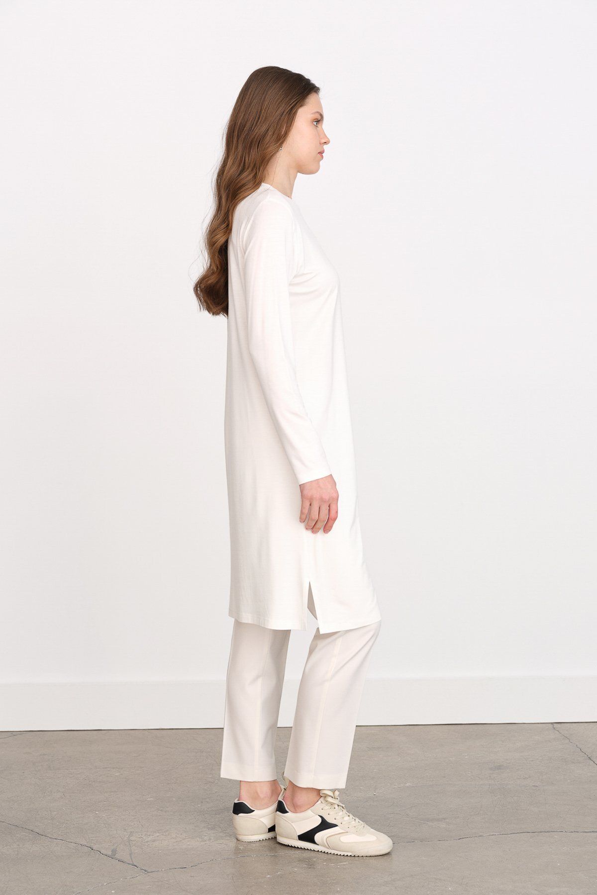 Basic Penye Tunik Ekru - 3