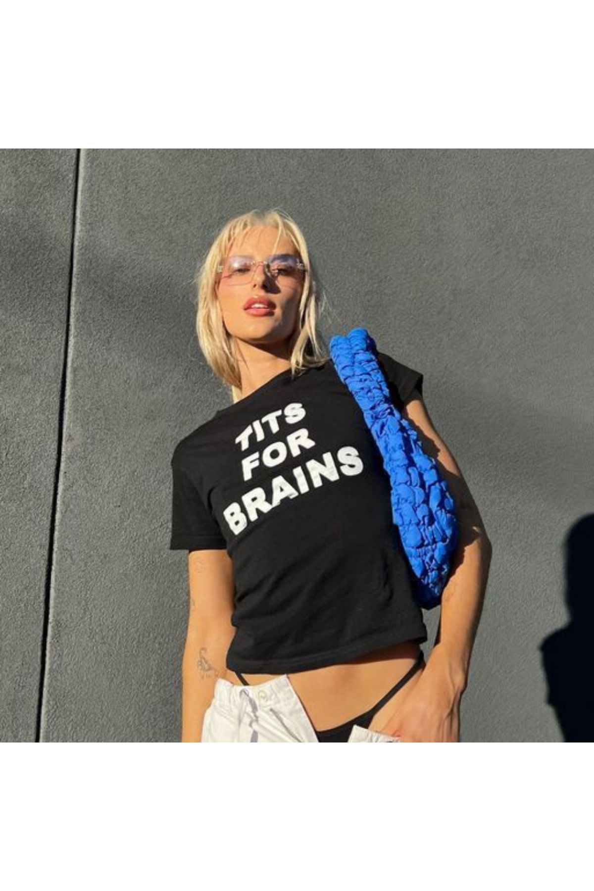 Urbanstadt Tits For Brain Crop Top