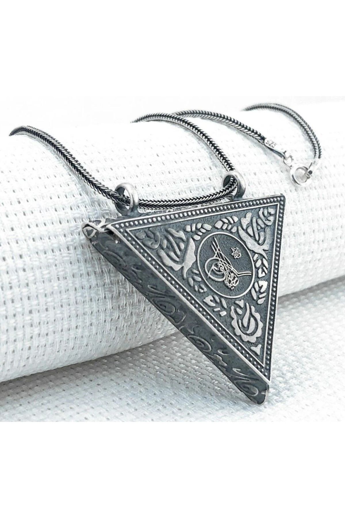 shop Osmanlı Tugralı Cevseni Kebir 925 Ayar Gümüş Erkek Kolye Ucu