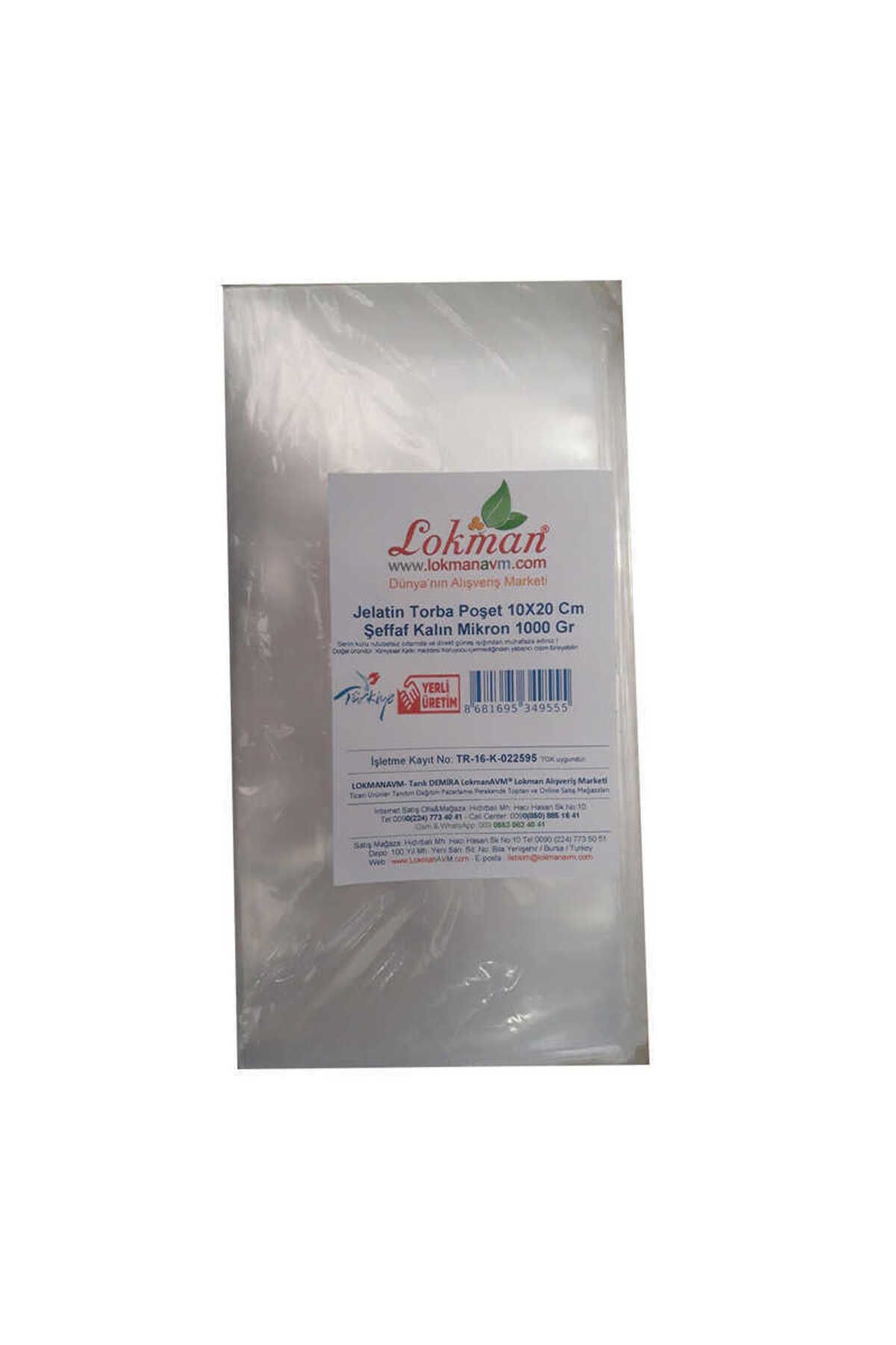 Modafiks Jelatin Torba Poşet 10X20 Cm Şeffaf Kalın Mikron 1000 Gr 1 Paket