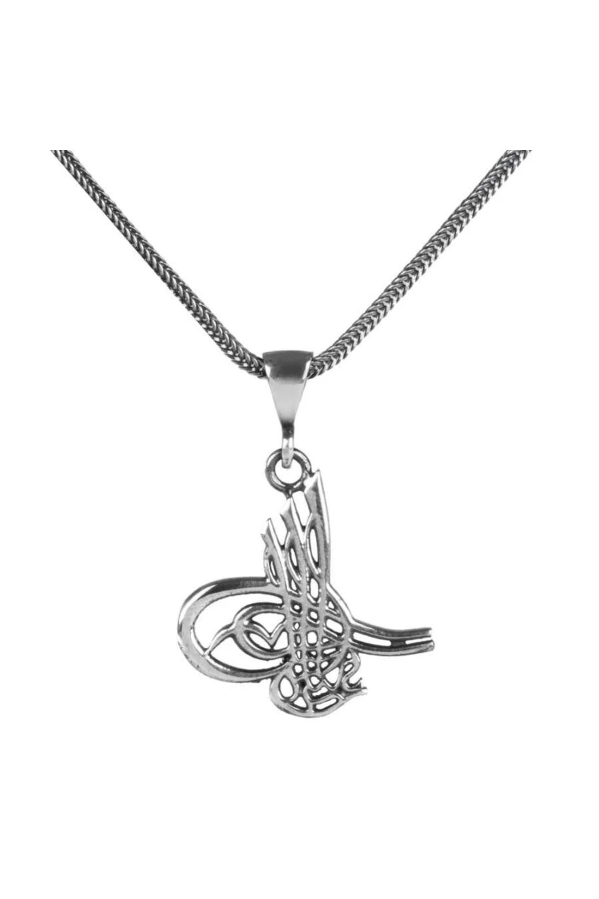 shop Osmanlı Tuğralı 925 Ayar Gümüş Erkek Kolye