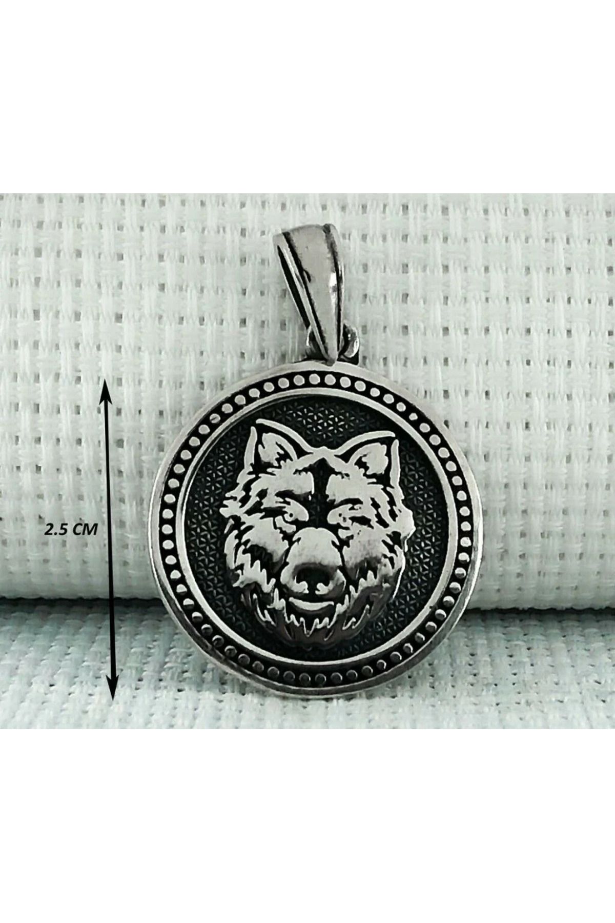 shop Kurt Motifli 925 Ayar Gümüş Erkek Kolye