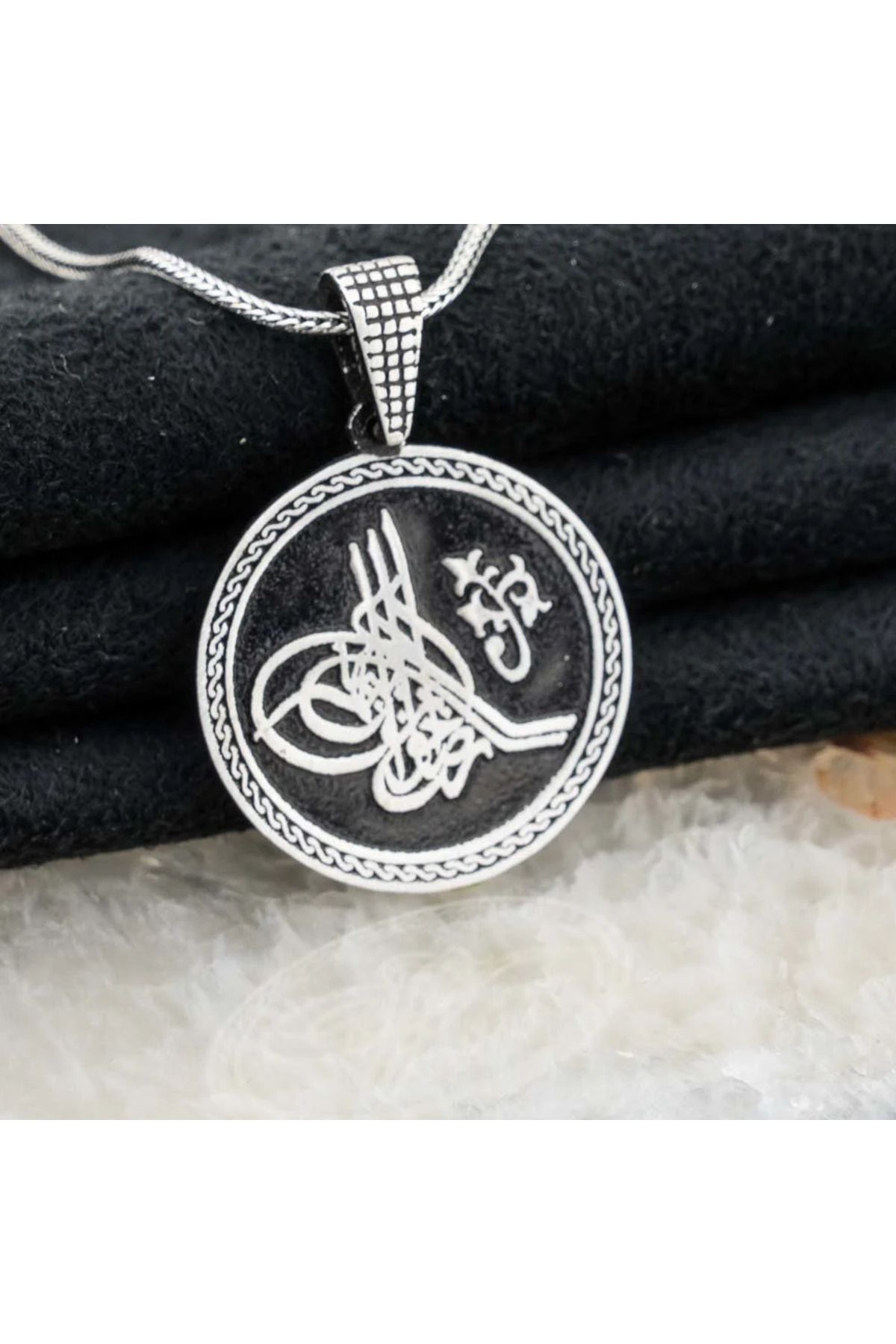 shop Osmanlı Tuğralı 925 Ayar Gümüş Erkek Kolye