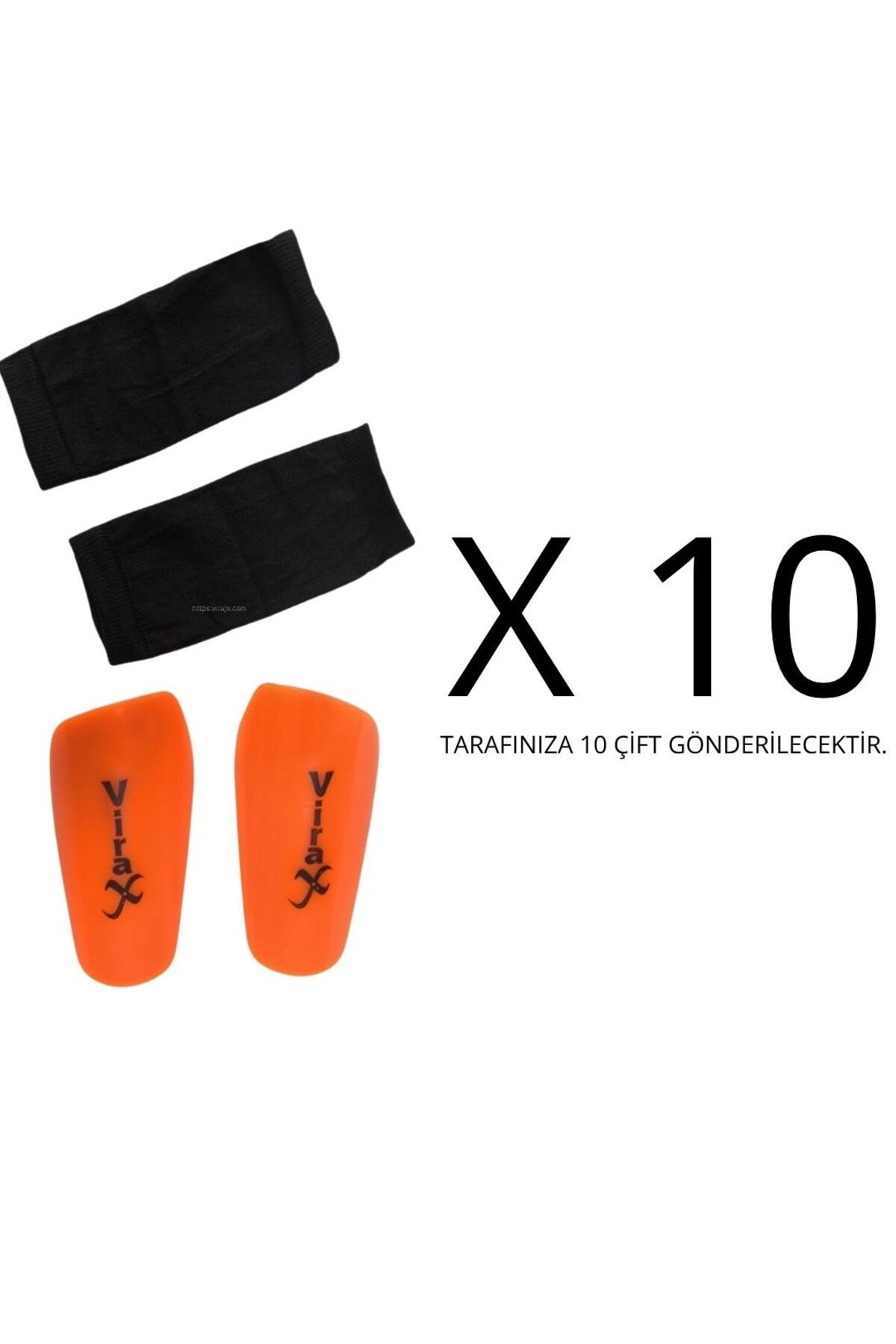 virajx Siyah 10 Çift (20 Tekli) Tekmelik Futbol Tekmeliği Futbolcu Kaval Koruyucu Çoraplı