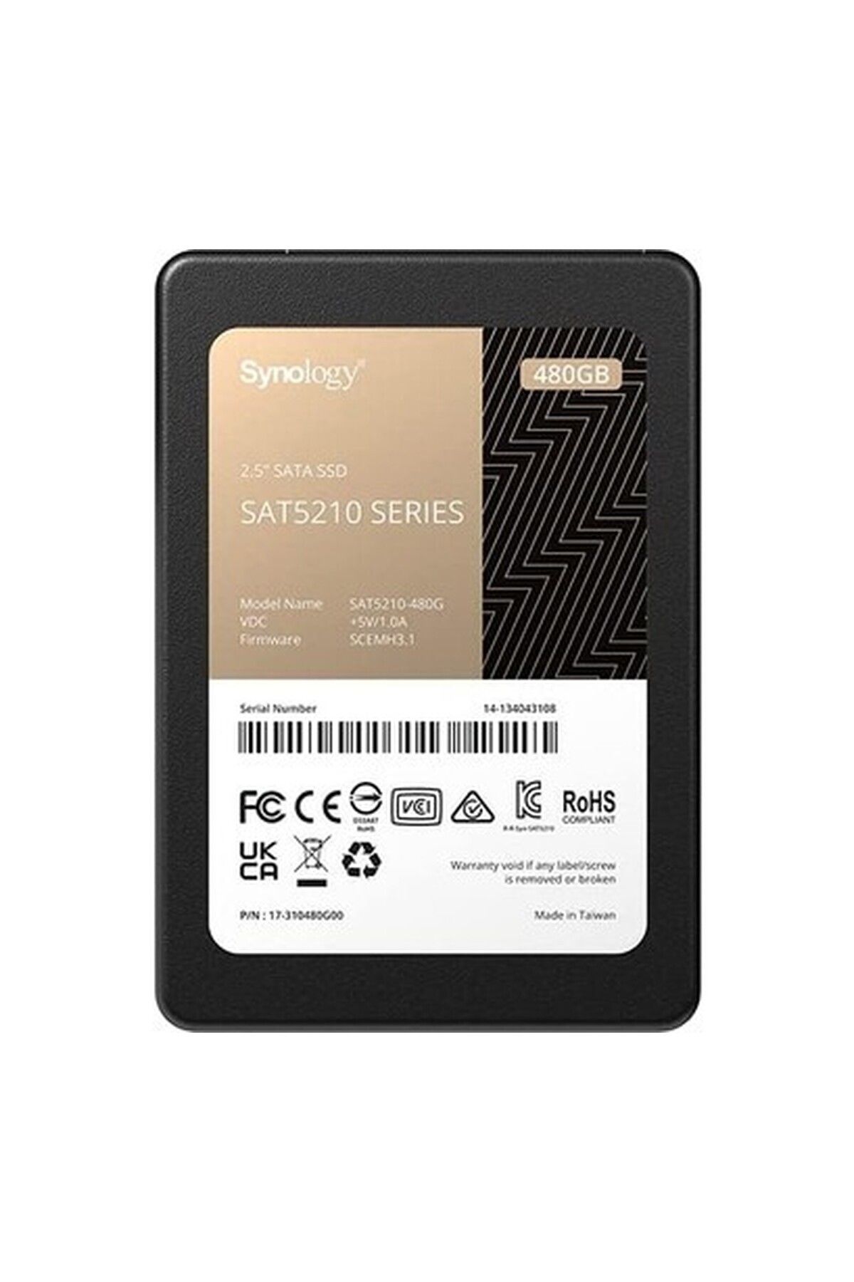SYNOLOGY SAT5210-480G SAT5200 480GB Sata 6 Gb/s 530-500MB/S Dahili Disk