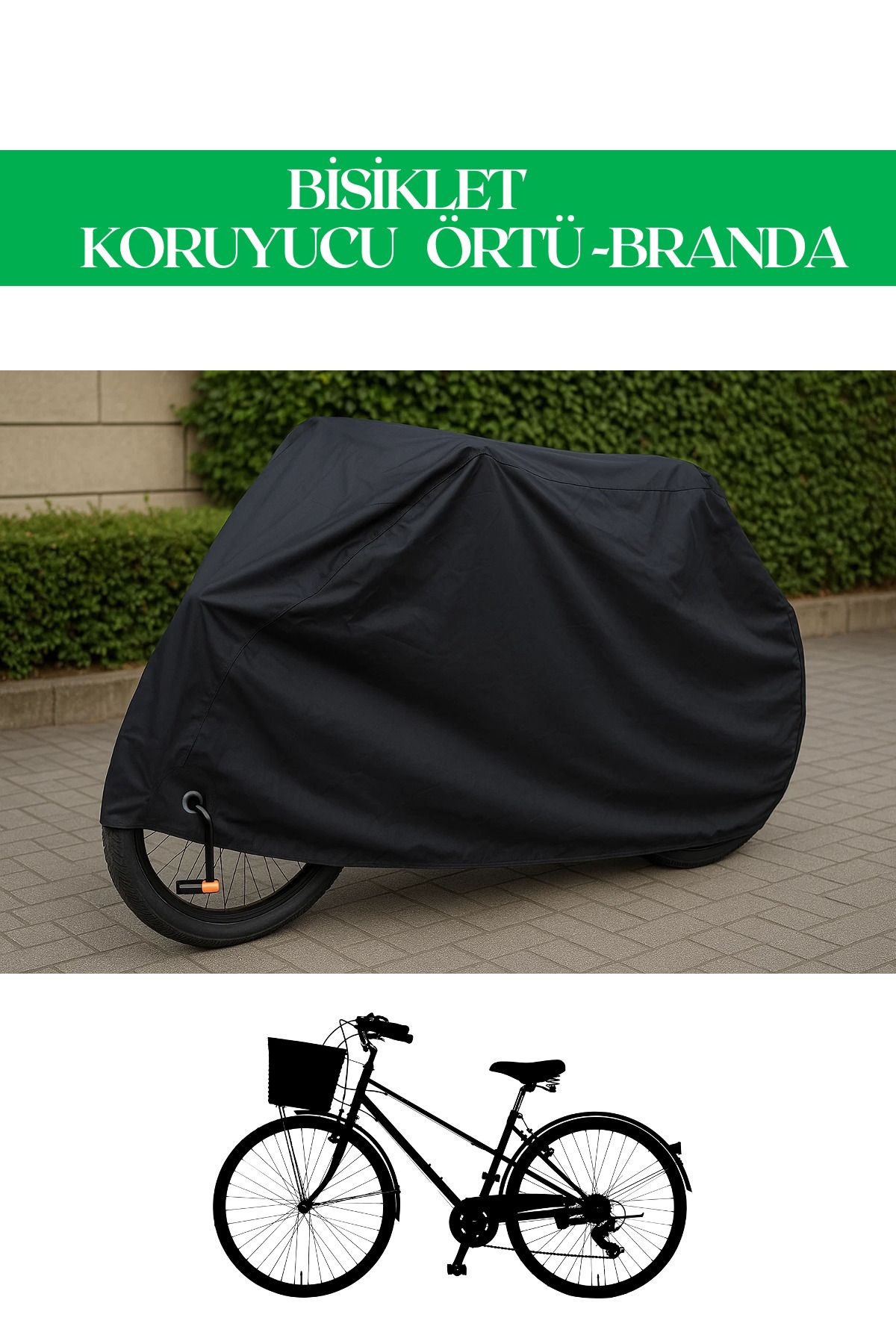 Breen Kilit Uyumlu Bisiklet Brandası, Bisiklet Koruma Örtüsü, 4 Mevsim Koruma