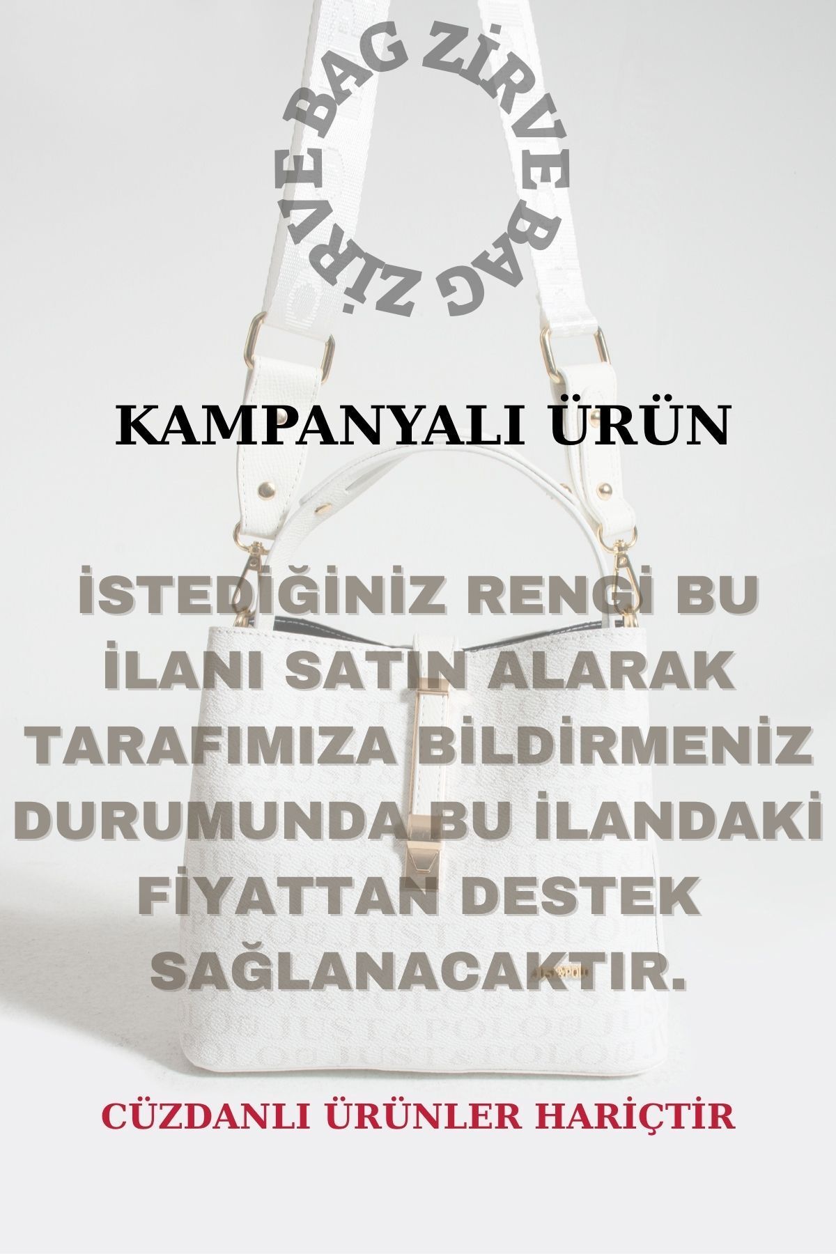 Just Polo Orta Boy Günlük Kullanıma Uygun Geniş Askılı Kadın Omuz ve El Çantası 4002
