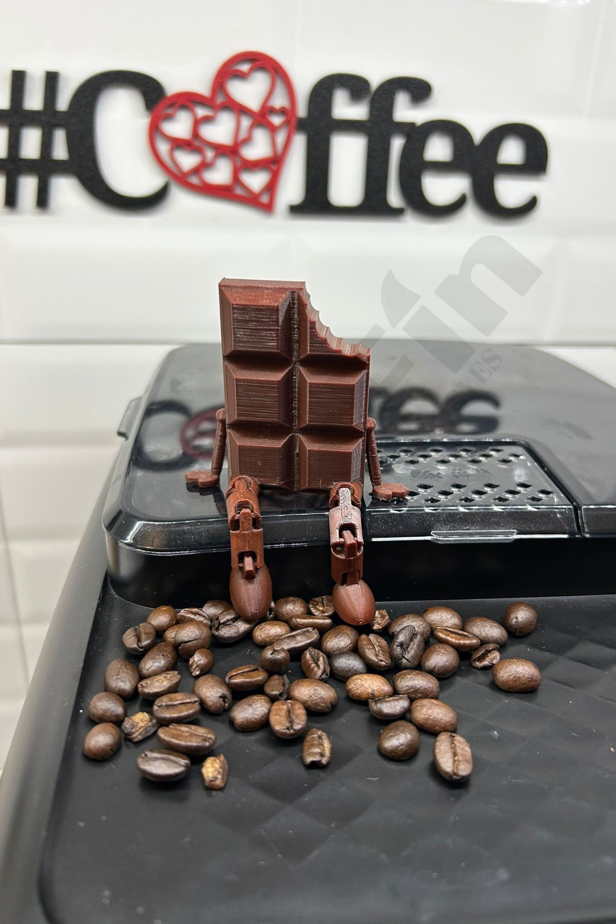 DarkFin Sevimli Çikolata Dekoratif Obje - Kahve Köşesi Coffee Corner