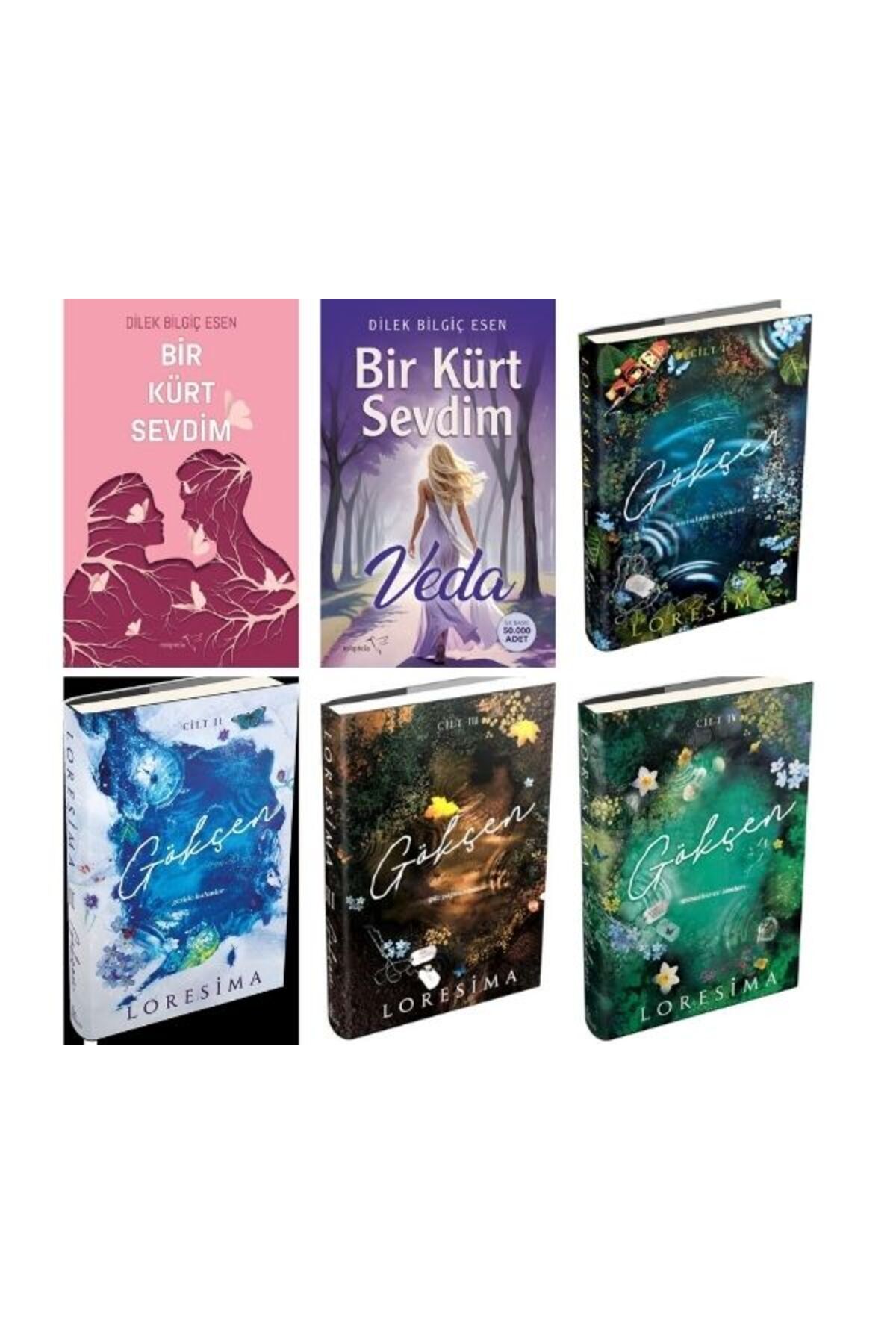 Müptela Yayınları Dilek Bilgiç Esen 2 Kitap Set - Bir Kürt Sevdim + Gökçen 4 Kitap Loresima Ciltli