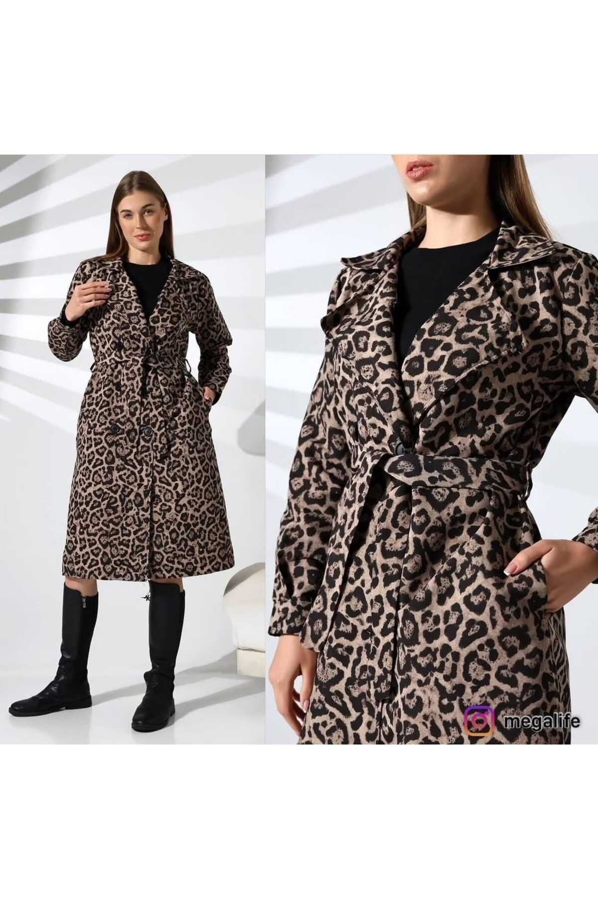 Lavinia Giyim leopar treçkot