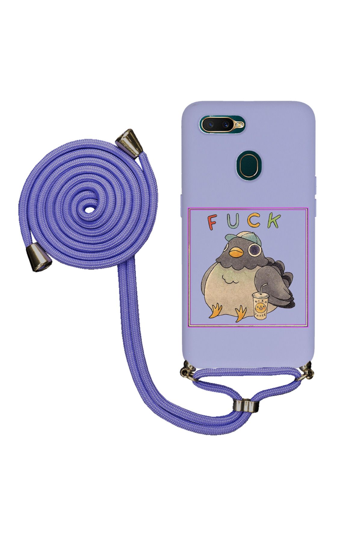 Royaleks Oppo A5s İpli Lansman Kılıf - Fuck